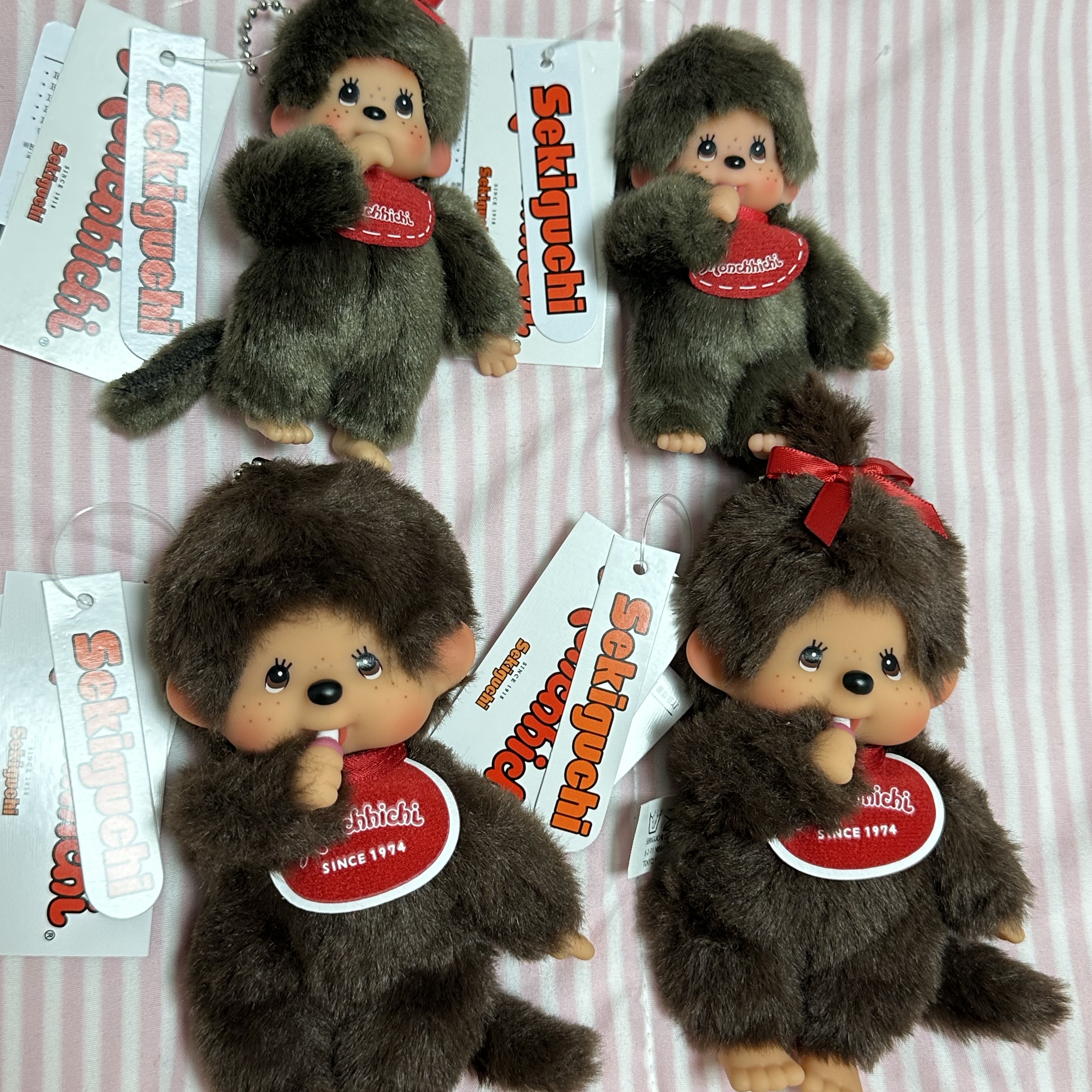 Monchhichi Keychain Mini Boy, Monchhichi Keychain Mini Girl 착용 스타일
