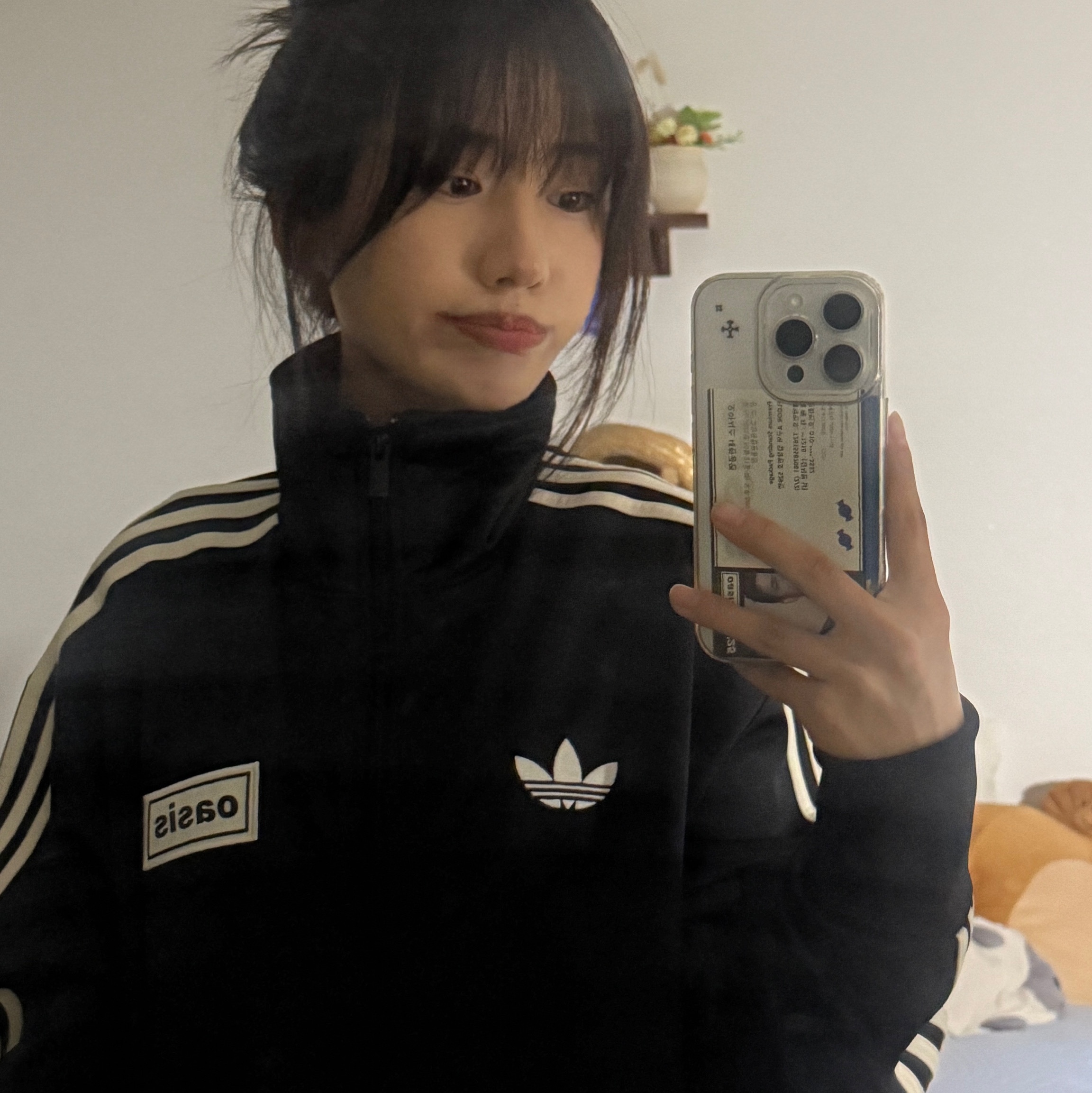 Adidas x Oasis Tour Firebird Track Top Black - KR Sizing 착용 스타일