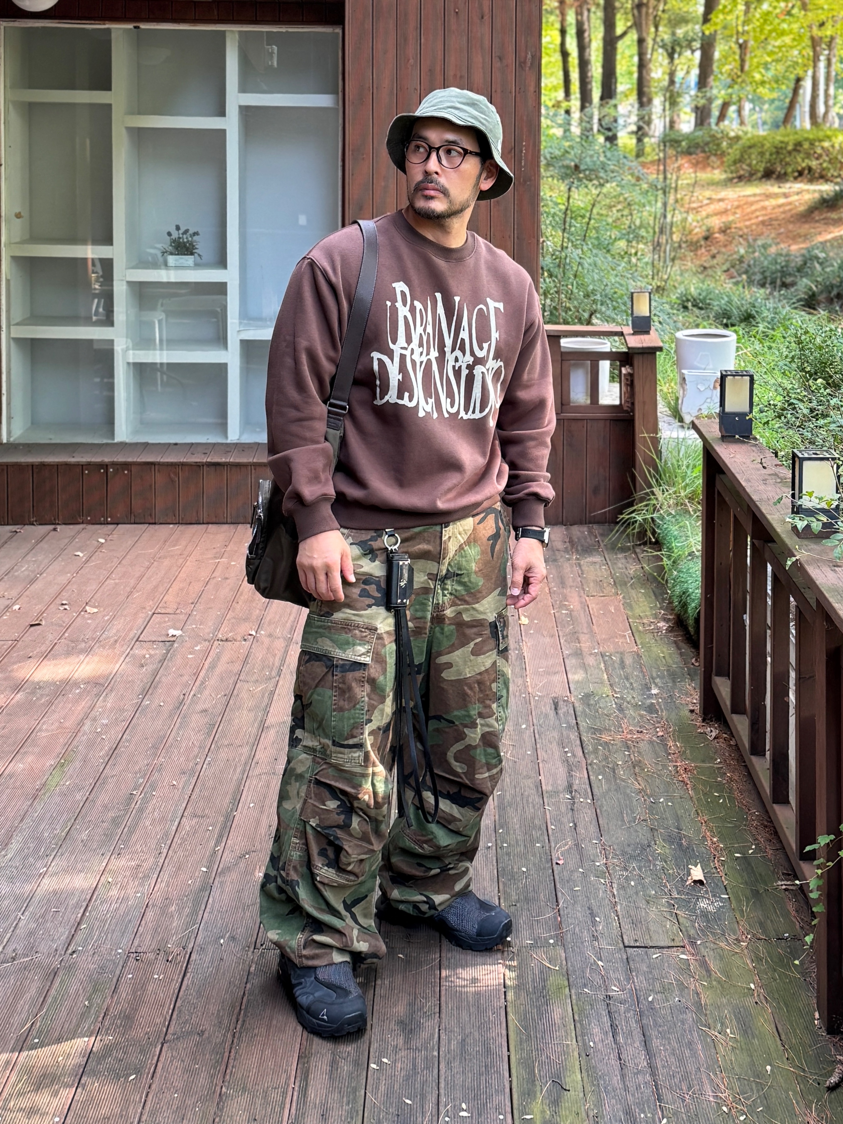 Roa Hiking Minar Black, Vunque Hey Double Pocket Shoulder M Black 착용 스타일 - 2