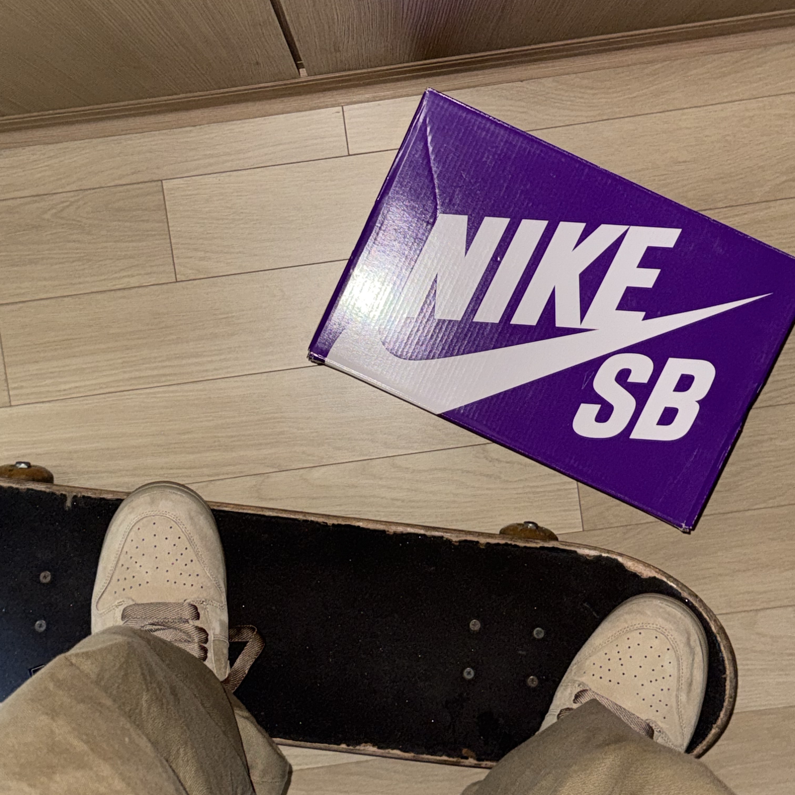 Nike SB Dunk Low Pro B Parachute Beige 착용 스타일 - 2