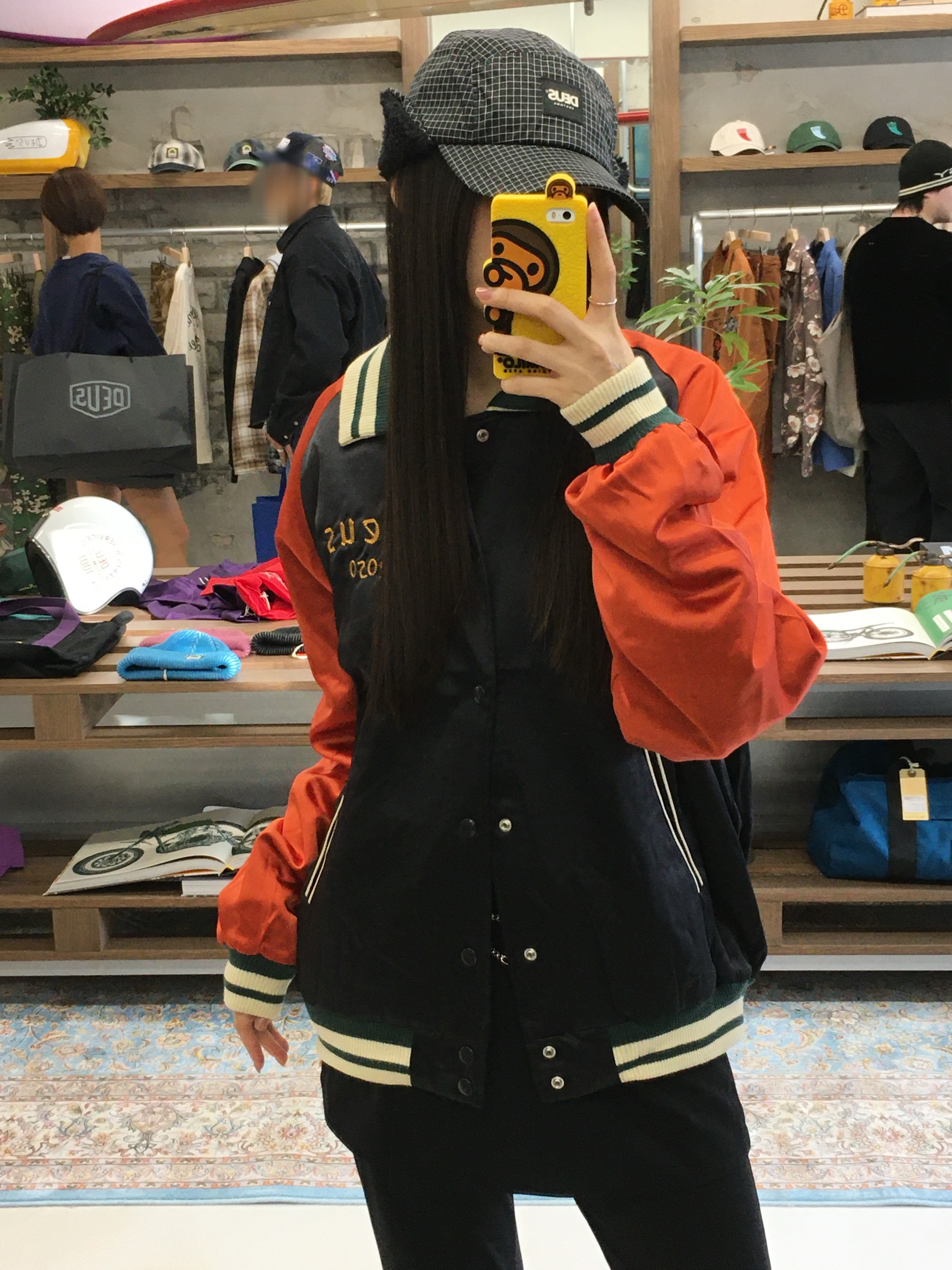 Deus Ex Machina Off Beat Jacket Orange 착용 스타일
