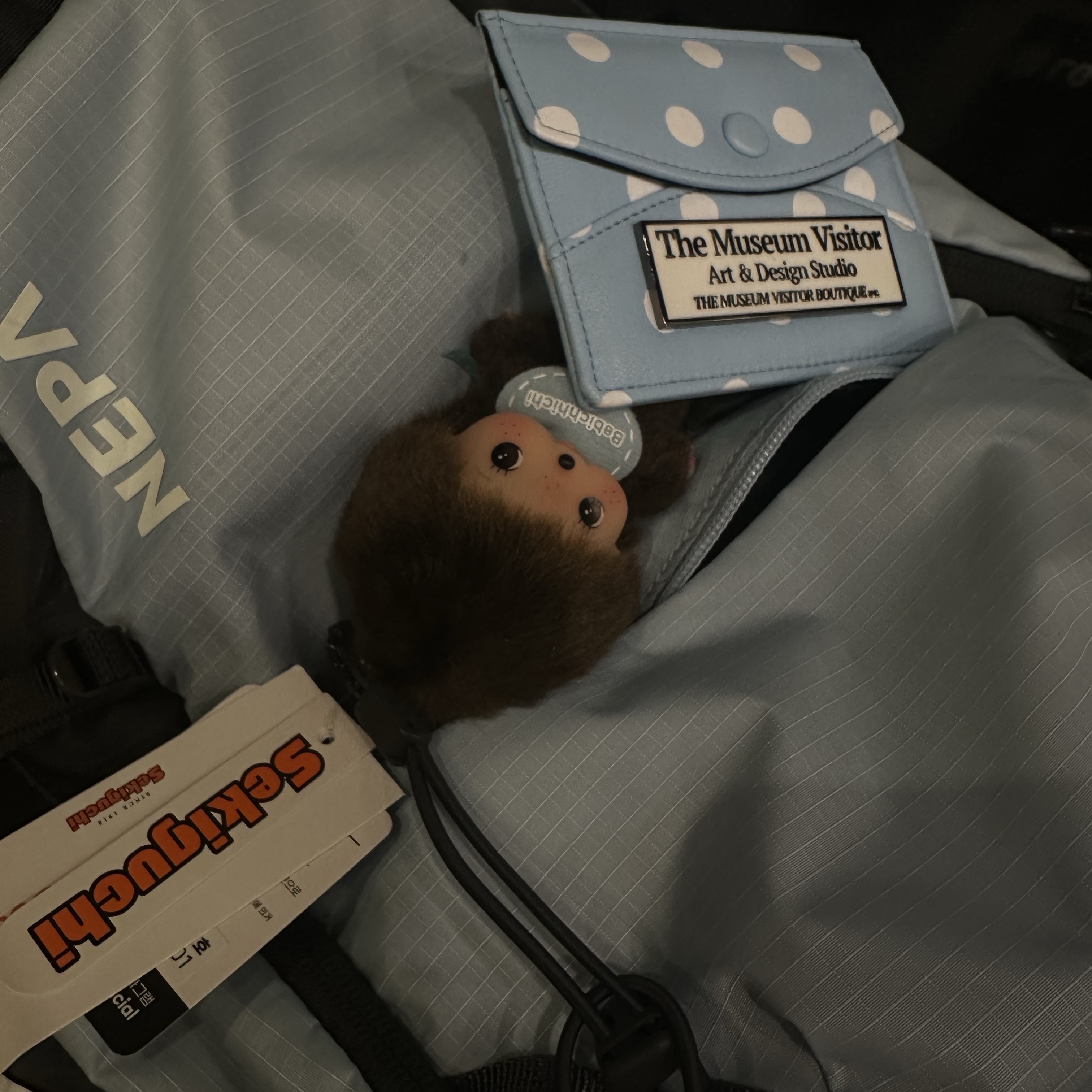Monchhichi Big Head Bebichhichi SS Keychain Boy 착용 스타일