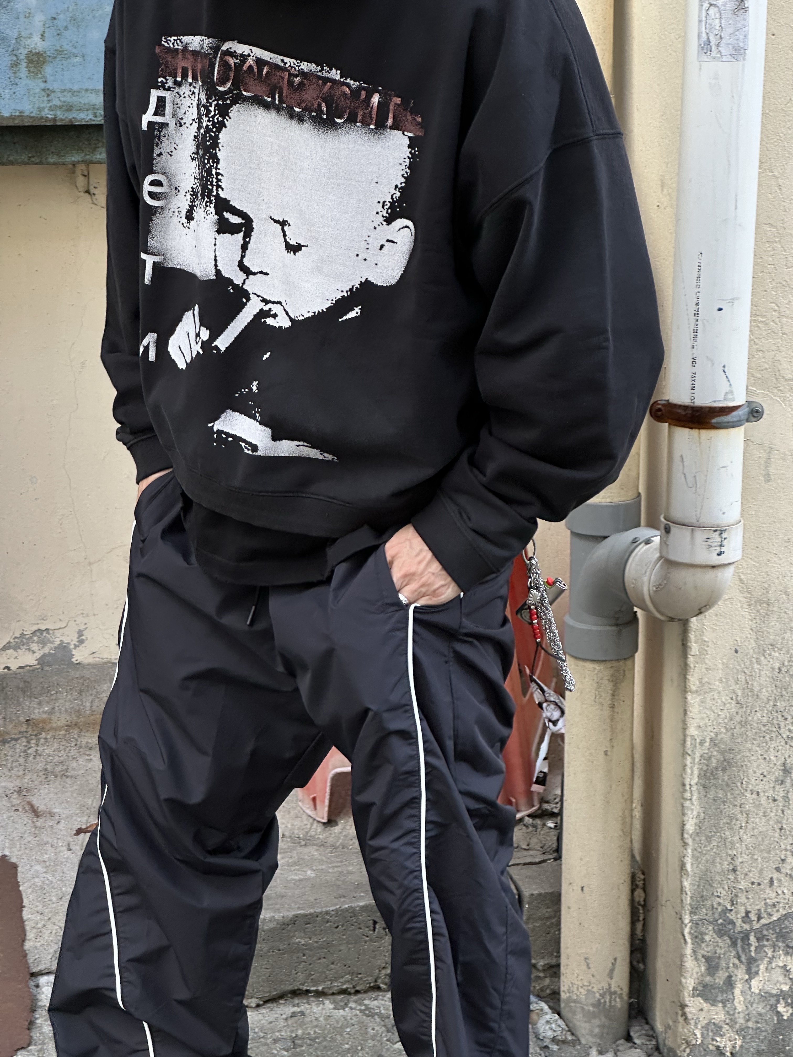 Maison Mihara Yasuhiro Peterson VL OG Sole Canvas Low-top Sneakers Orange, qAp Baby Crewneck Black 착용 스타일 - 6