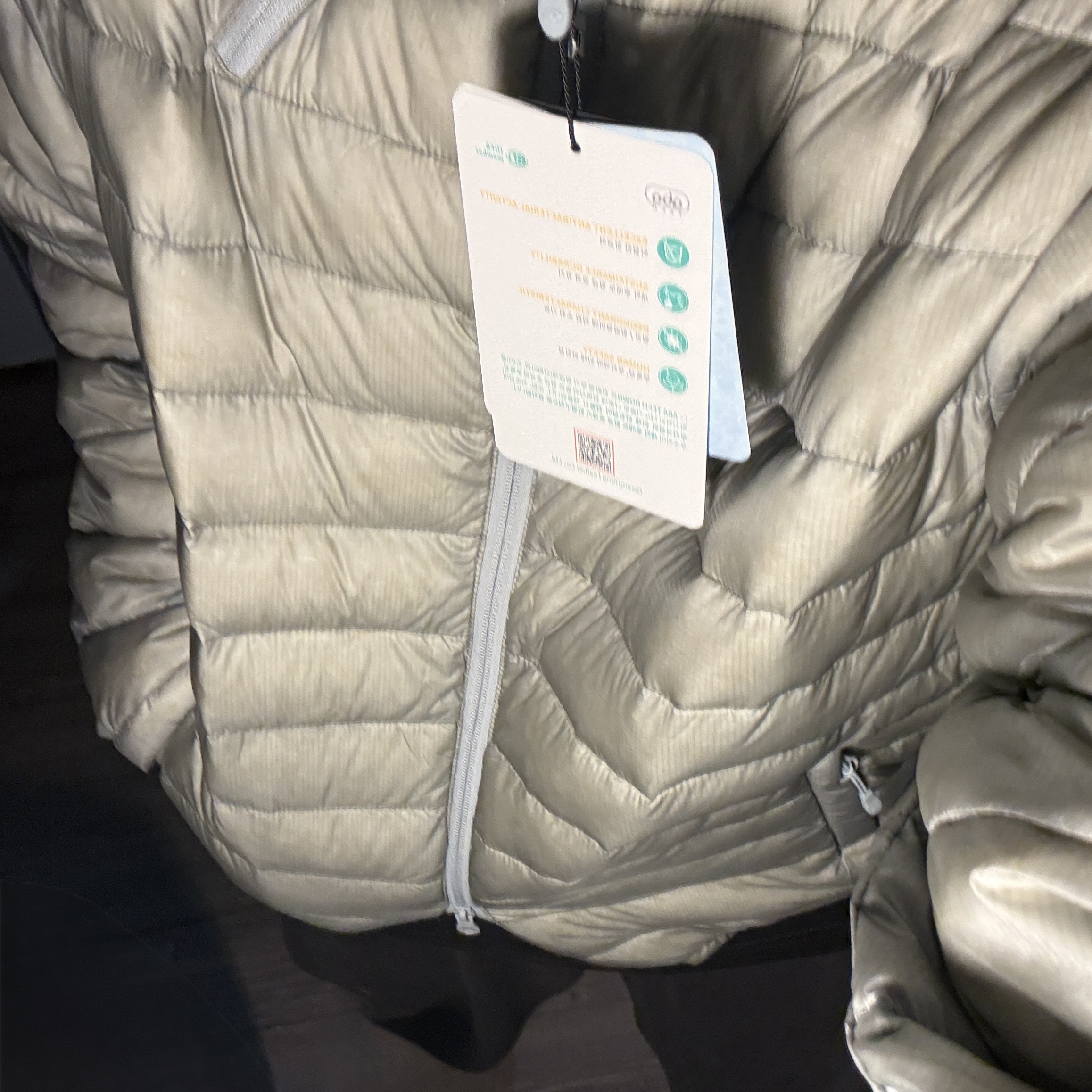 Sansan Gear Suffix Puffer Jacket Grey - 24FW 착용 스타일 - 2