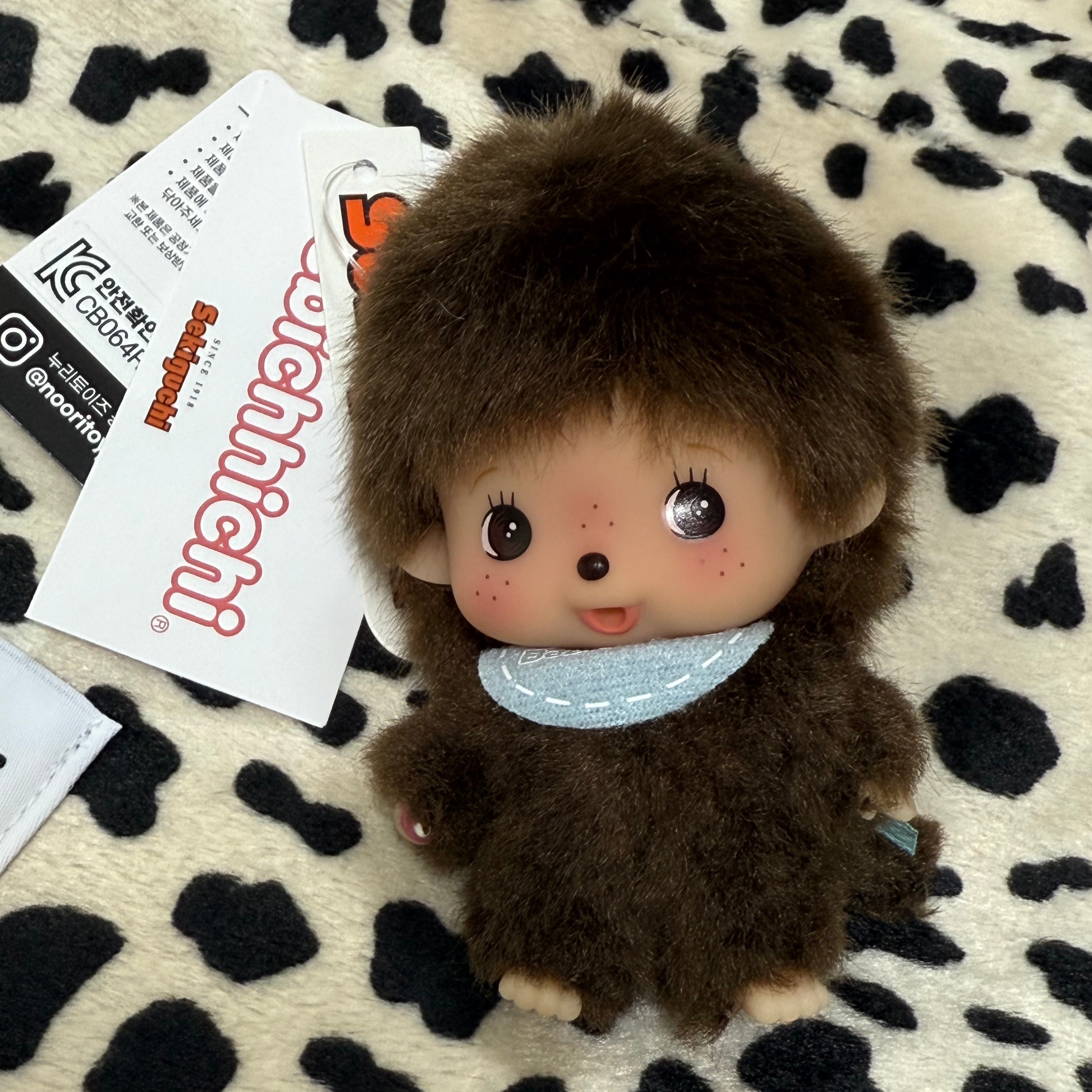 Monchhichi Big Head Bebichhichi SS Keychain Boy 착용 스타일 - 1