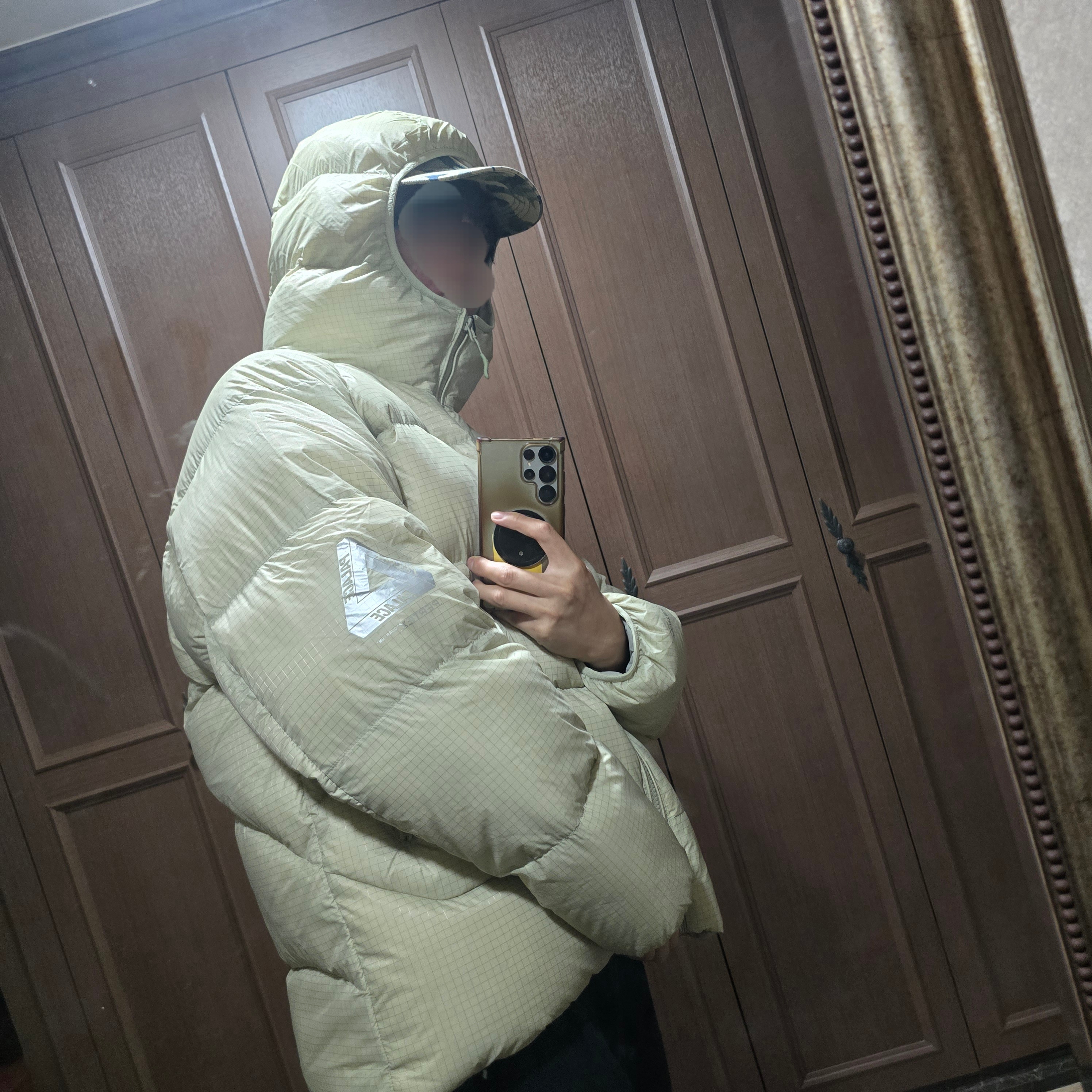 Palace Pertex Quantum RS Puffa Grey - 25FW 착용 스타일 - 1