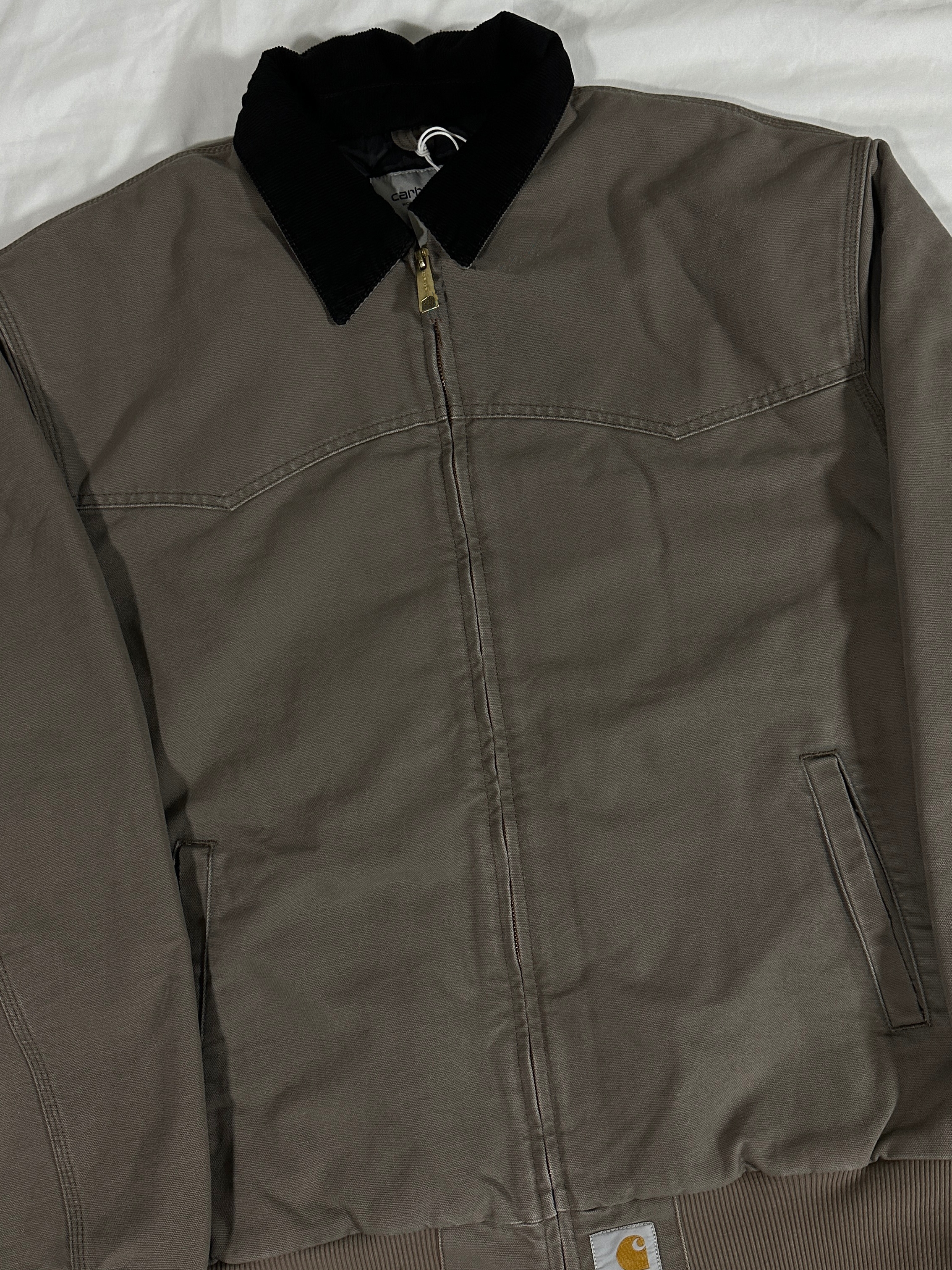 Carhartt WIP OG Santa Fe Jacket Barista Aged Canvas - Winter 착용 스타일