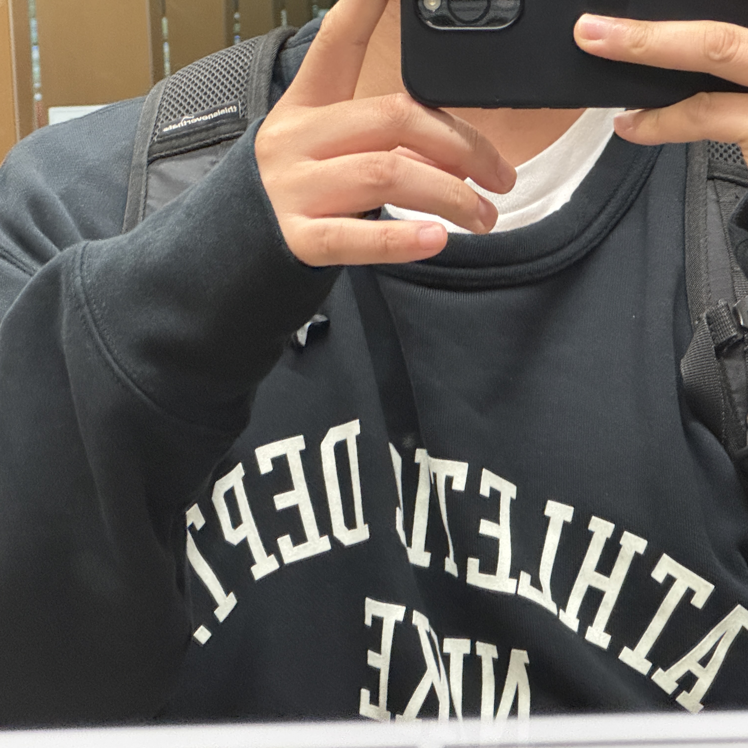 Nike NSW Trend Fleece Crew Black Sail - Asia 착용 스타일