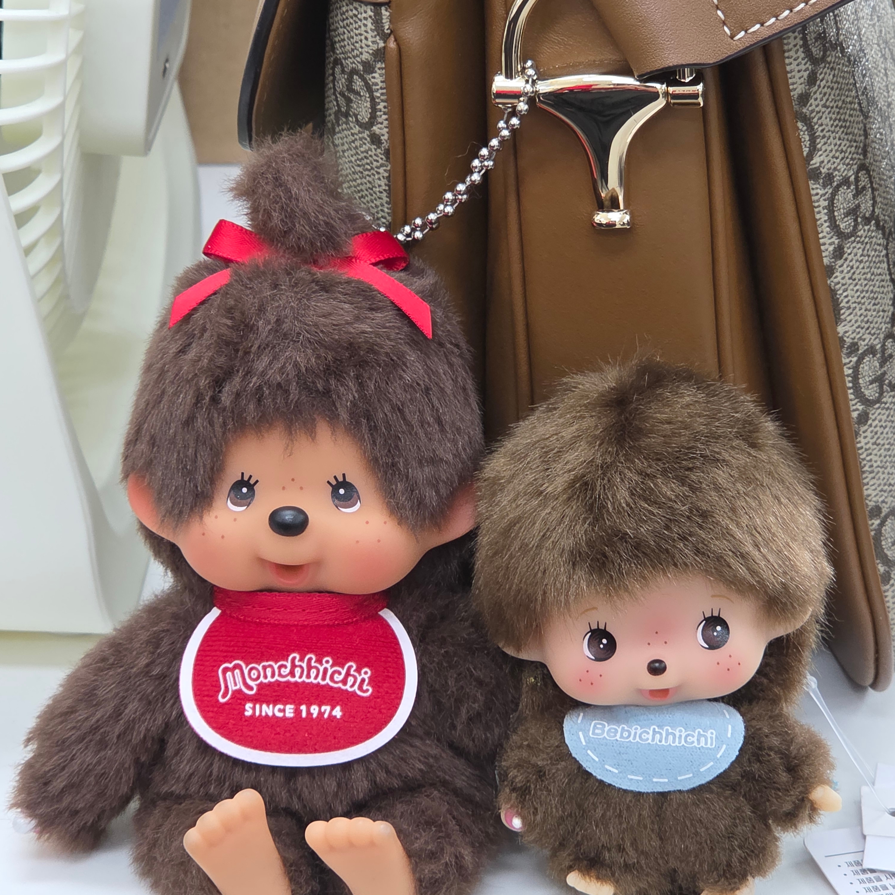 Monchhichi Big Head Bebichhichi SS Keychain Boy 착용 스타일