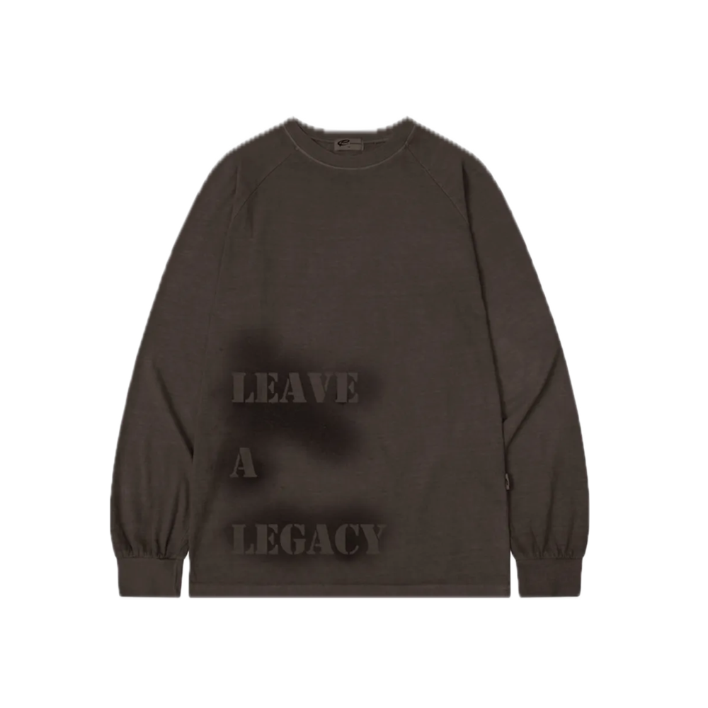 E252PLS006BW Escapefrom Legacy Print Oversized Pigment Long Sleeve Brown