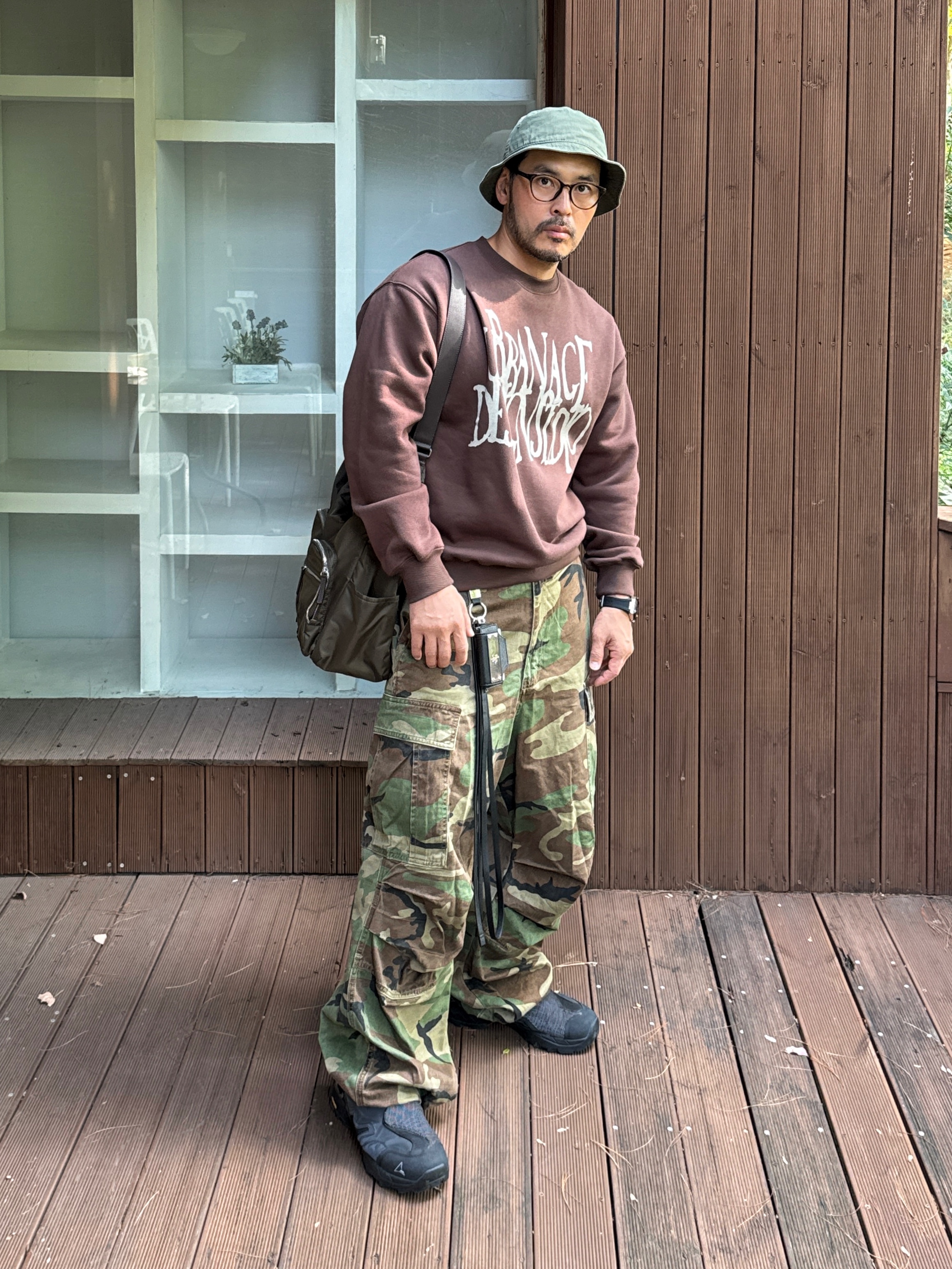 Roa Hiking Minar Black, Vunque Hey Double Pocket Shoulder M Black 착용 스타일 - 4