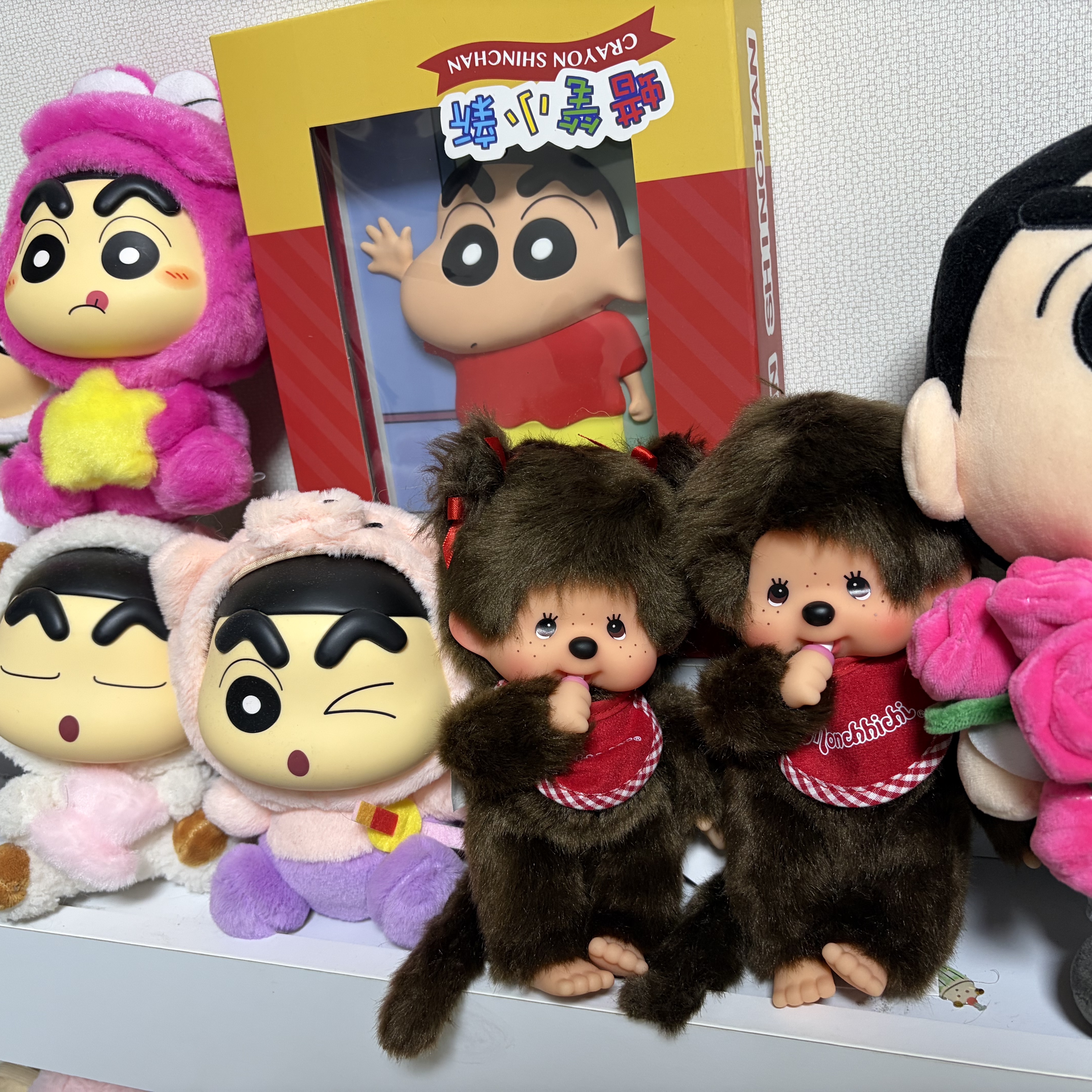 Monchhichi Premium Standard S Brown Boy, Monchhichi Premium Standard Monchhichi S Brown Girl Twin Tail 착용 스타일