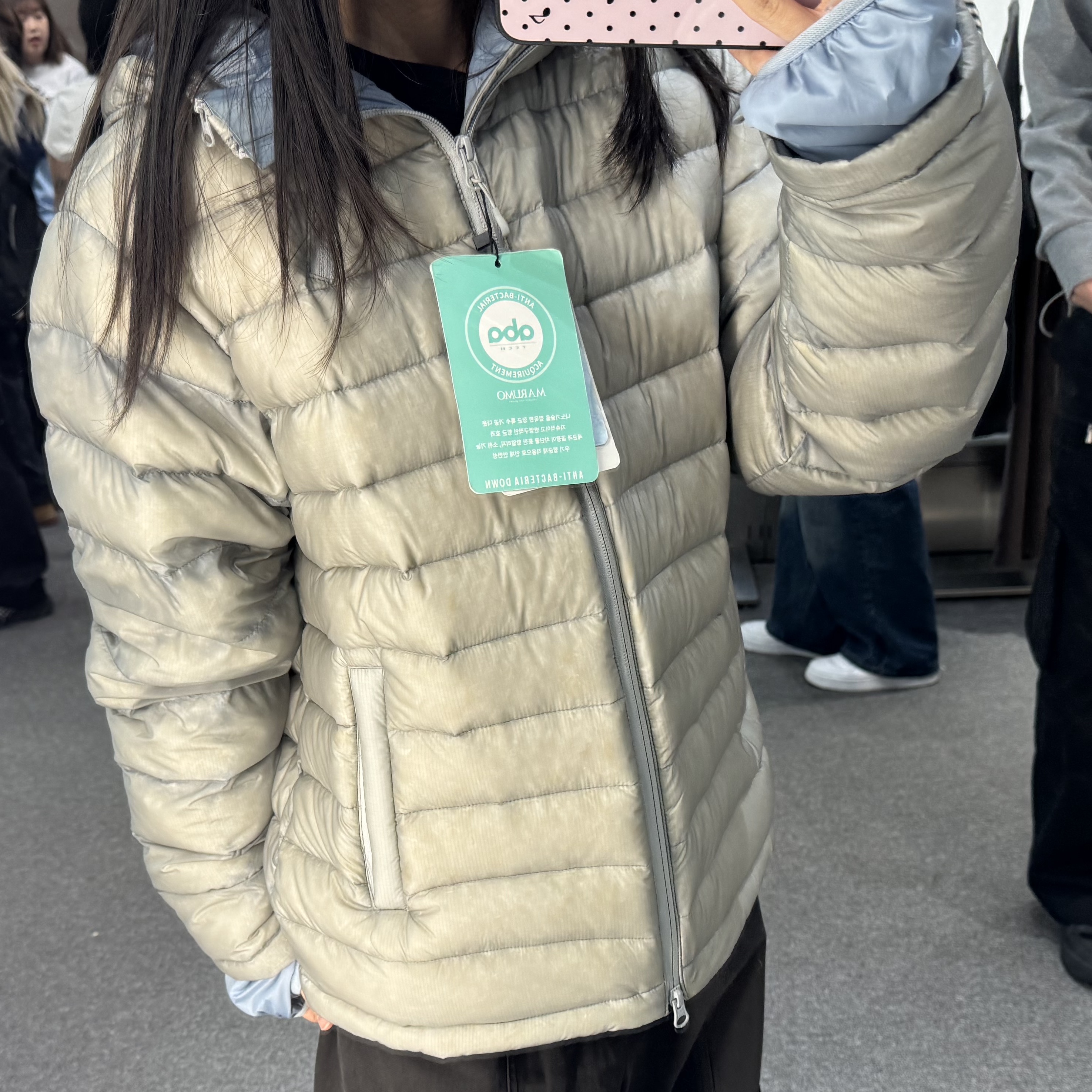 Sansan Gear Suffix Puffer Jacket Grey_25FW 착용 스타일 - 1