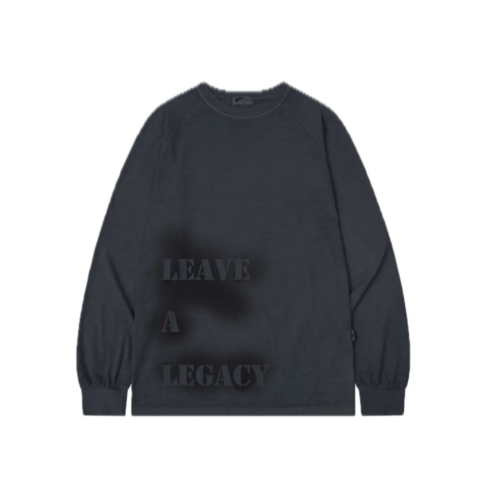 E252PLS007BL Escapefrom Legacy Print Oversized Pigment Long Sleeve Blue