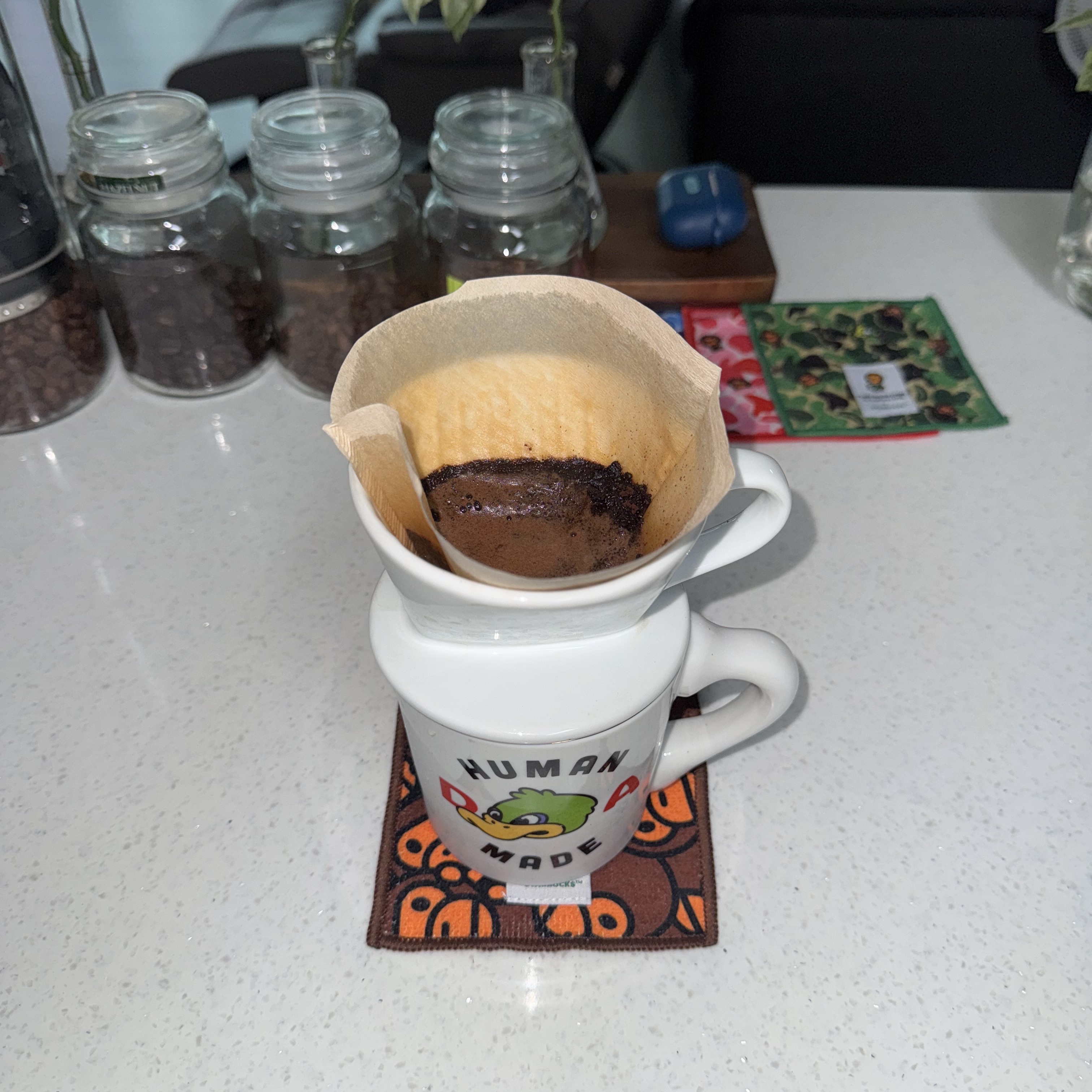 Starbucks x BAPE Baby Milo Coaster Pink Green (Set of 4), Human Made Coffee Mug White 착용 스타일