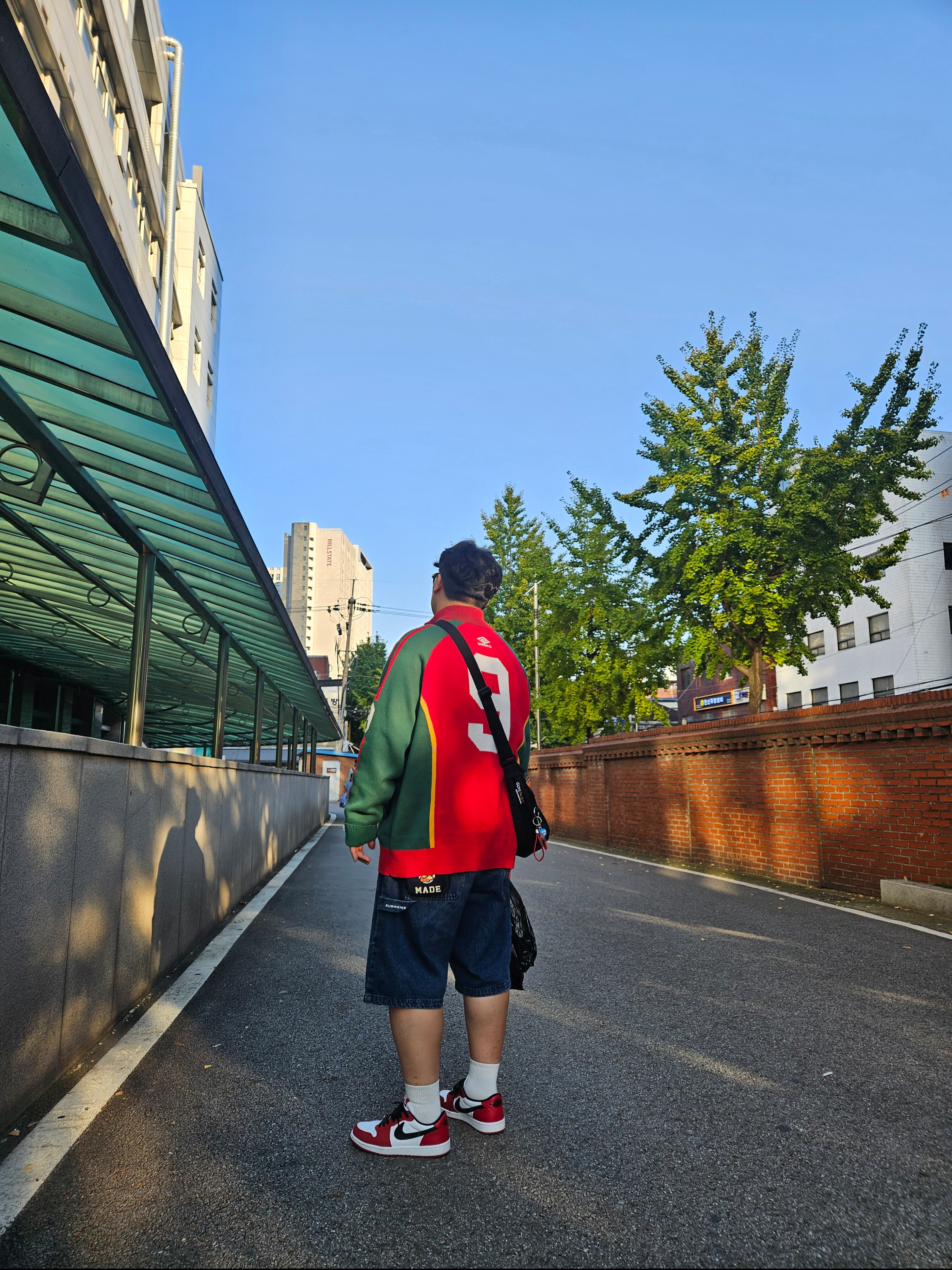 Supreme x Umbro Zip Up Sweater Red - 25SS, Jordan 1 Retro Low OG Chicago 2016 착용 스타일 - 3