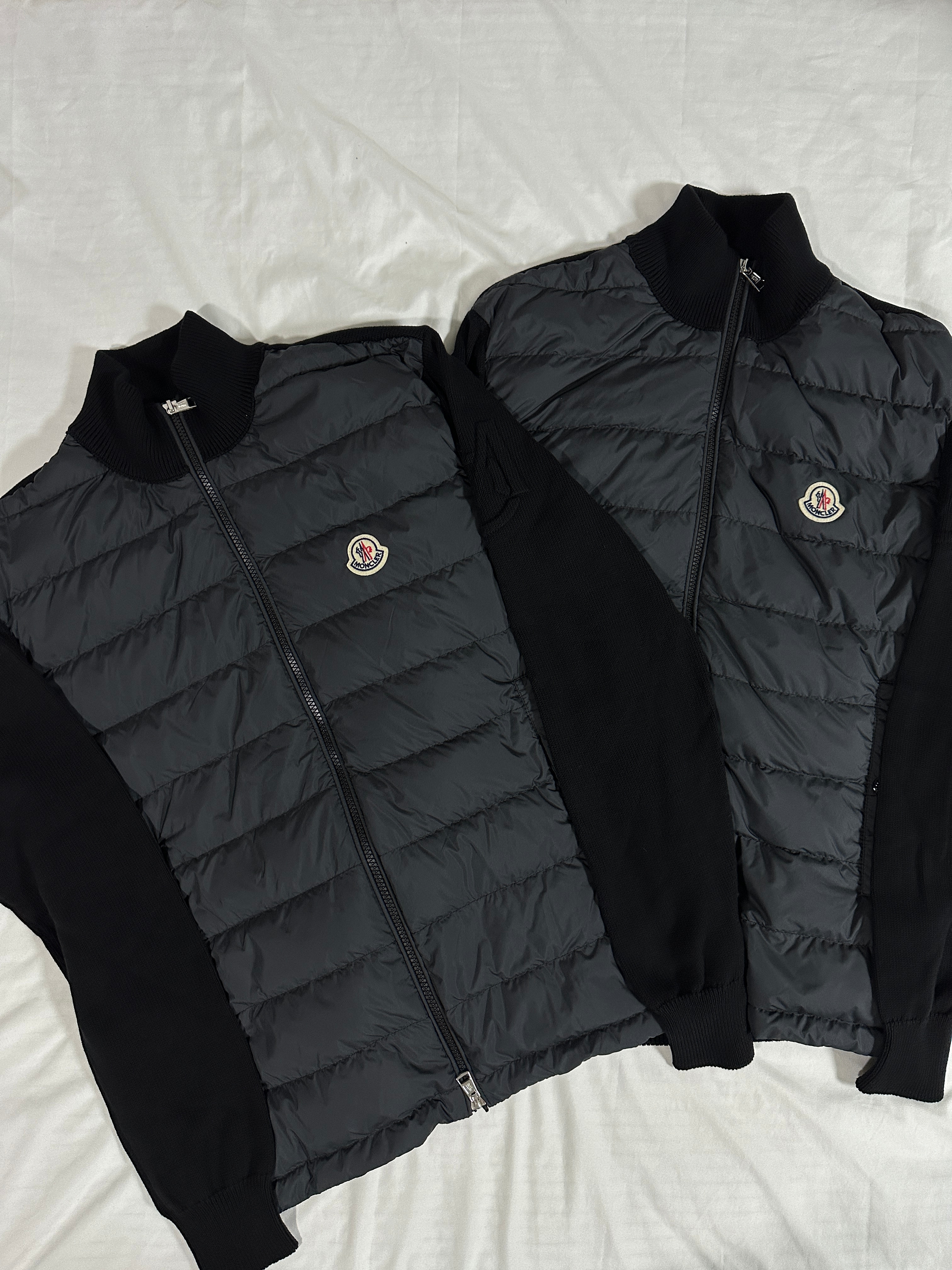 Moncler Padded Cotton Zip-Up Cardigan Black - 24SS 착용 스타일 - 2