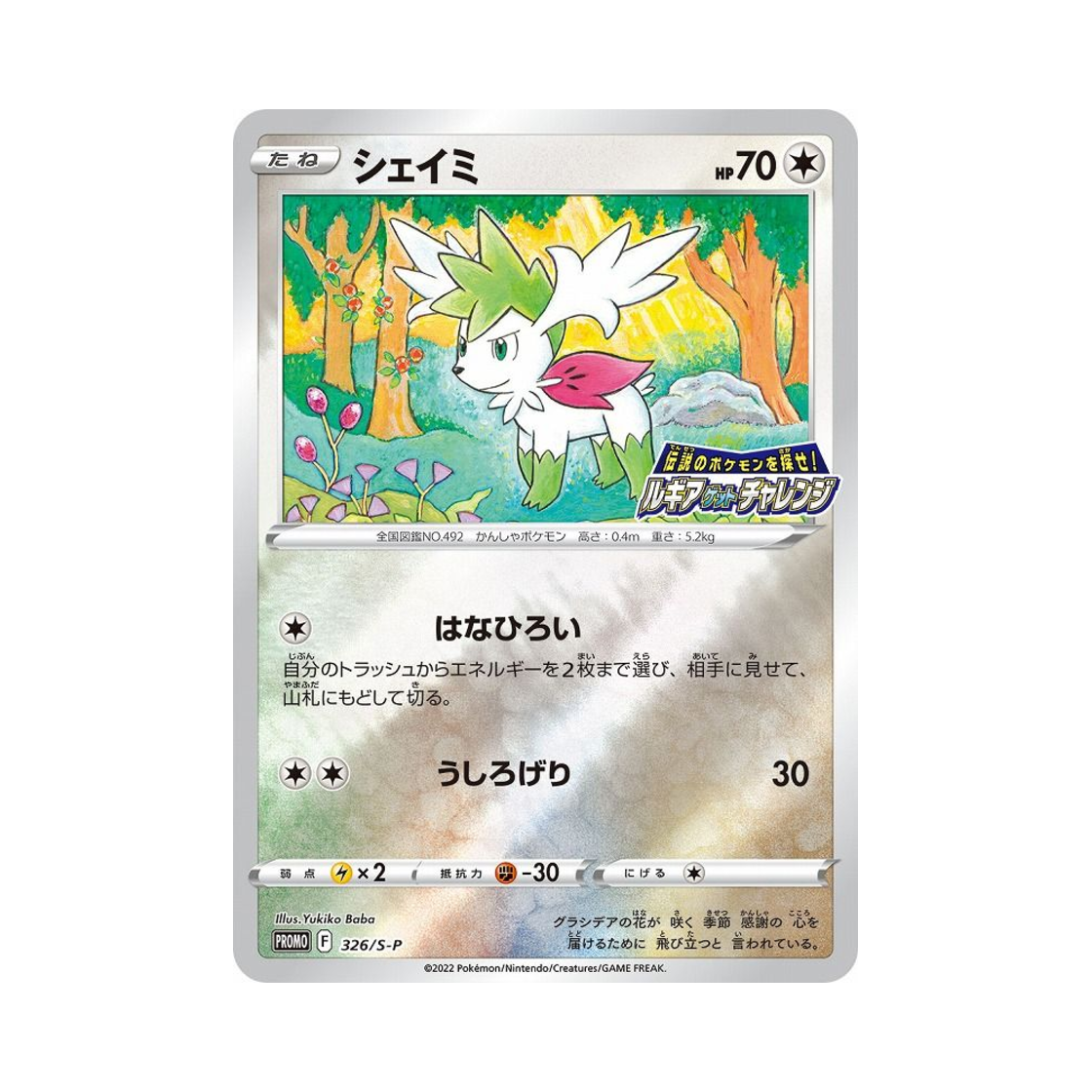 포켓몬 TCG 쉐이미 P 소드&실드 프로모 카드 (일어판)(Pokemon TCG Shaymin P Sword & Shield Promos (Japanese Ver.)) - 1