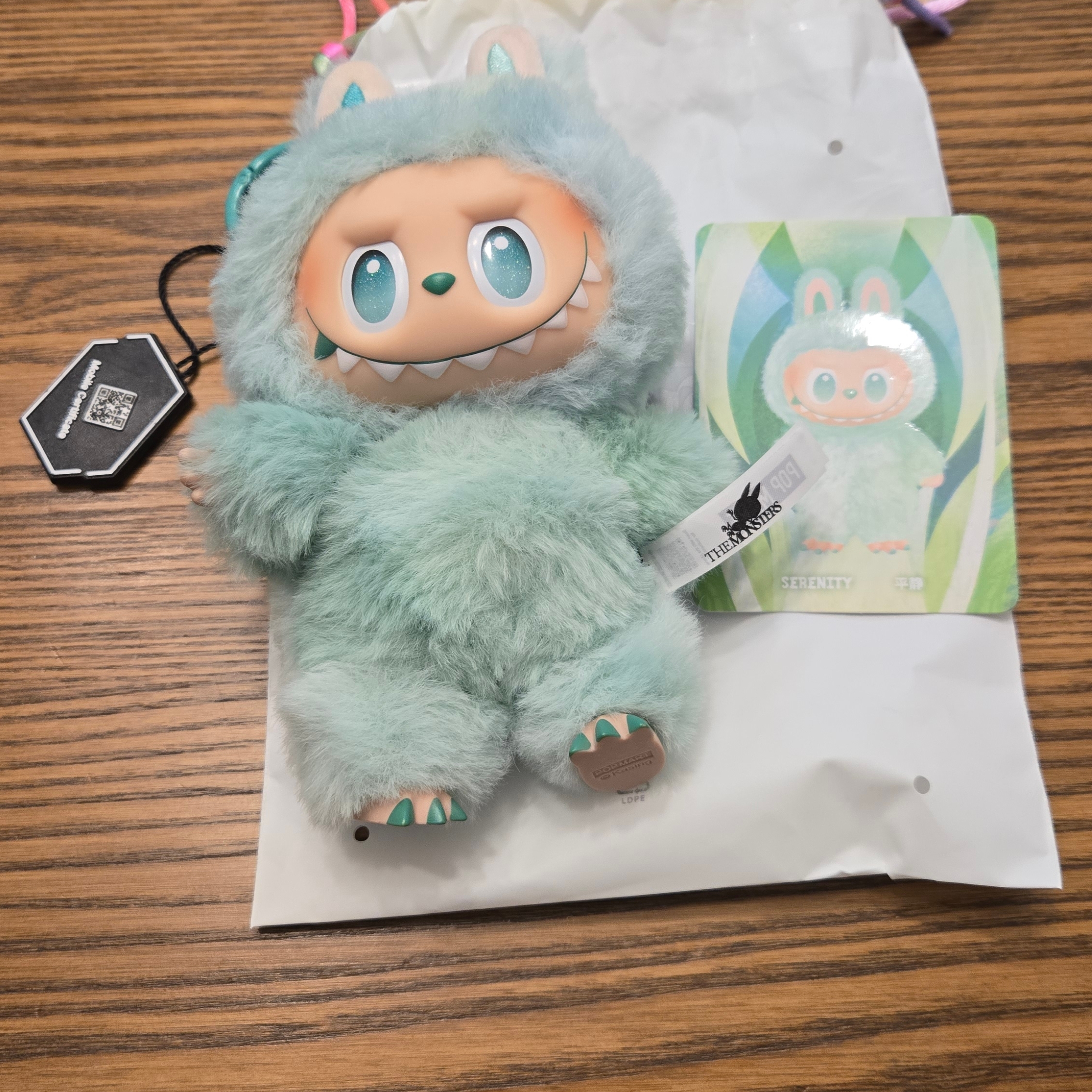Pop Mart Labubu The Monsters Highlight Series Serenity Keyring (Opened Case) 착용 스타일 - 3