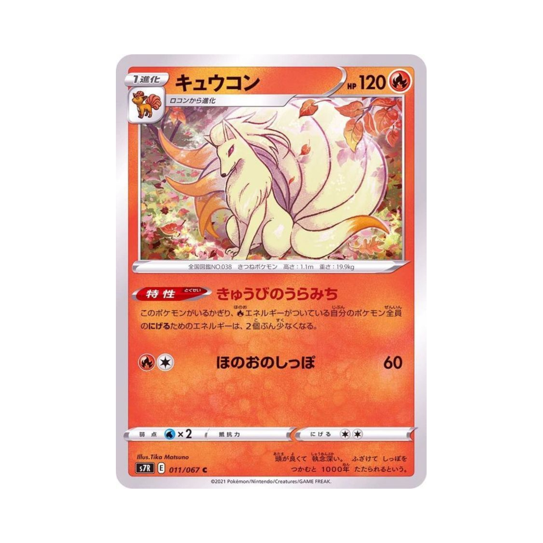포켓몬 TCG 나인테일 C 창공스트림 (일어판)(Pokemon TCG Ninetales C Blue Sky Stream (Japanese Ver.)) - 1