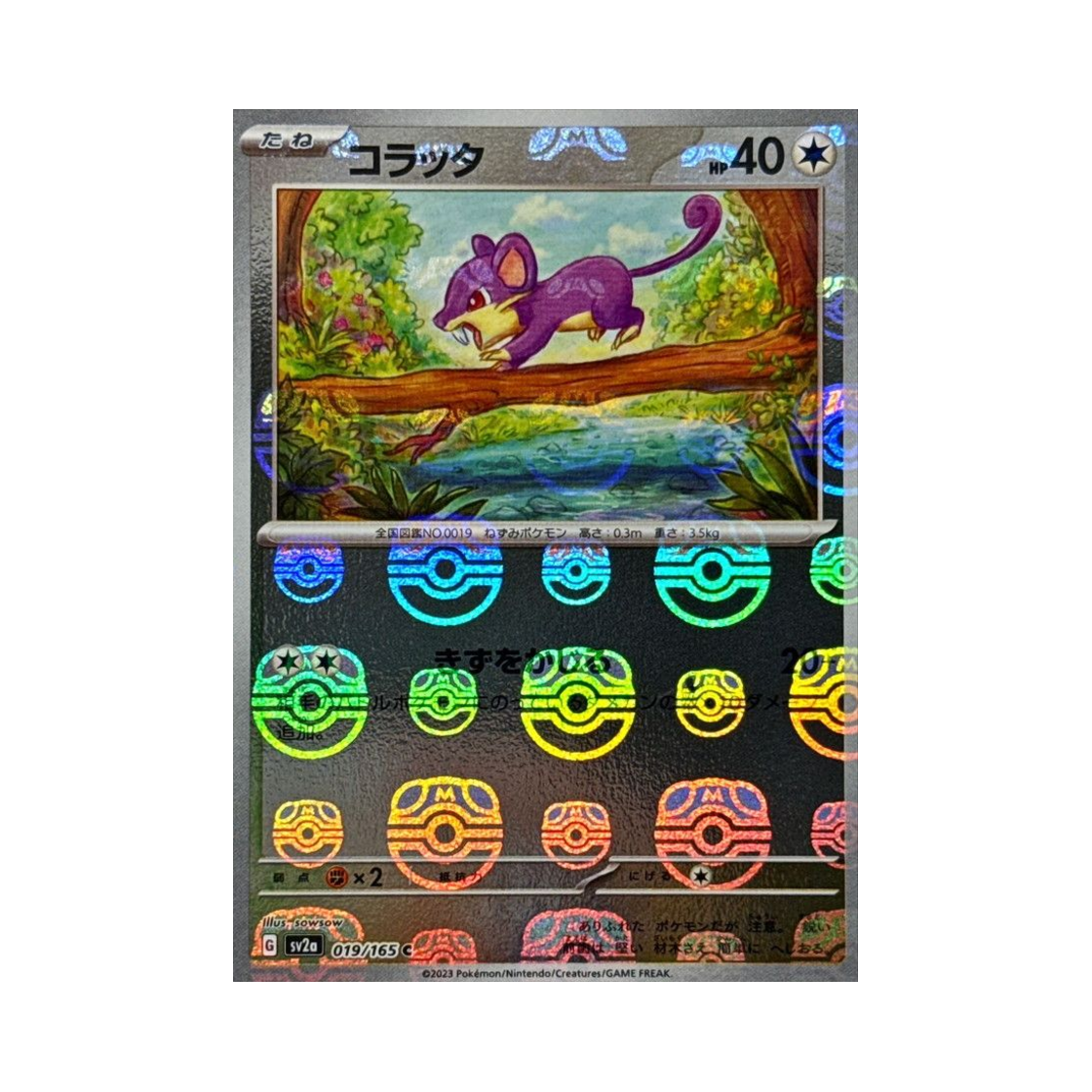 포켓몬 TCG 꼬렛 C 마스터볼 미러 포켓몬 카드 151 (일어판)(Pokemon TCG Rattata C Masterball Mirror Pokemon Card 151 (Japanese Ver.)) - 1