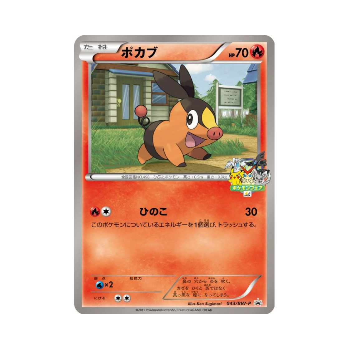 포켓몬 TCG 뚜꾸리 P 블랙 & 화이트 프로모카드 (일어판)(Pokemon TCG Tepig P Black & White Promos (Japanese Ver.))
