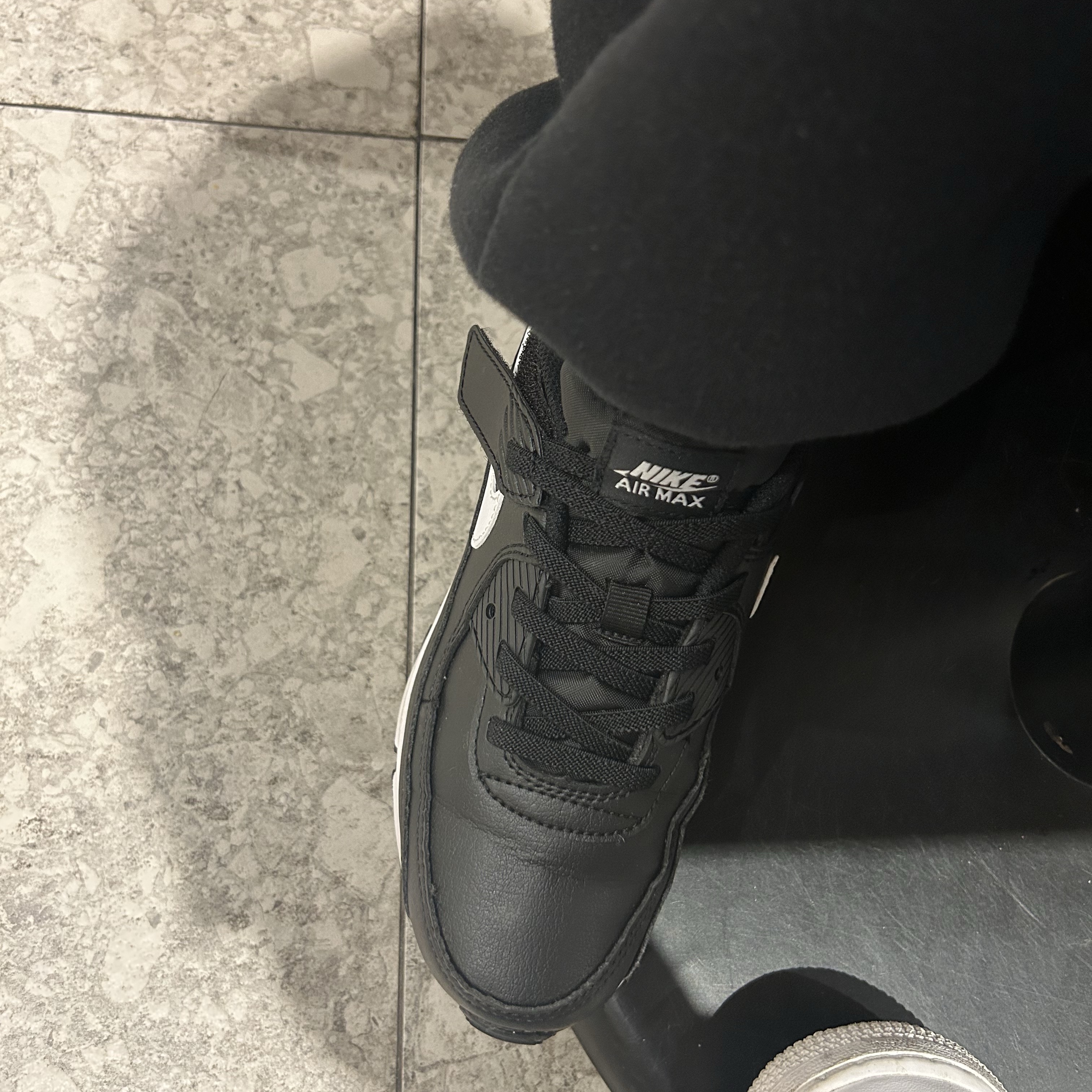 (PS) Nike Air Max 90 EasyOn Black White 착용 스타일