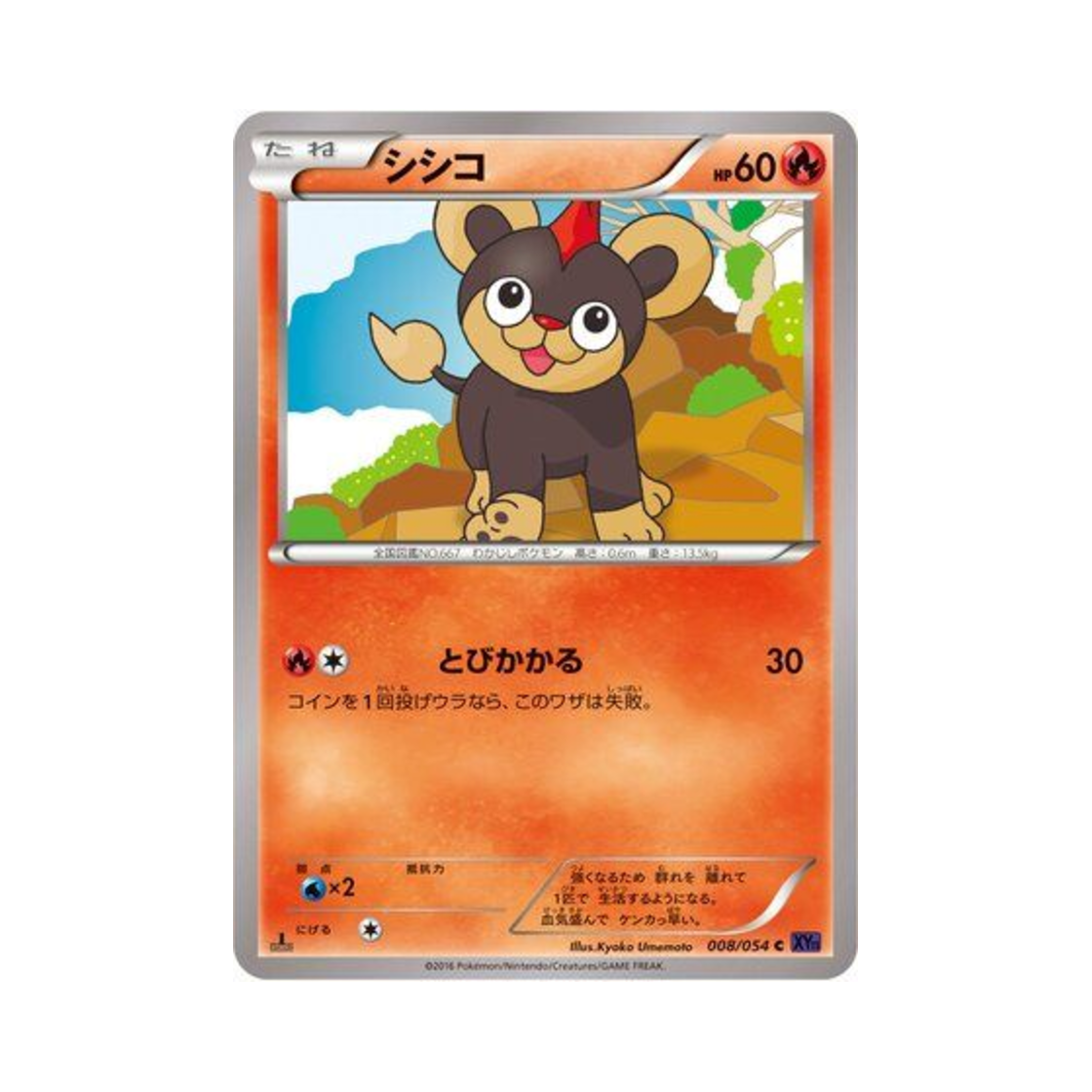 포켓몬 TCG 레오꼬 C 타오르는 투사 퍼스트 에디션 (일어판)(Pokemon TCG Litleo C Fever Burst Fighter 1st Edition (Japanese Ver.))