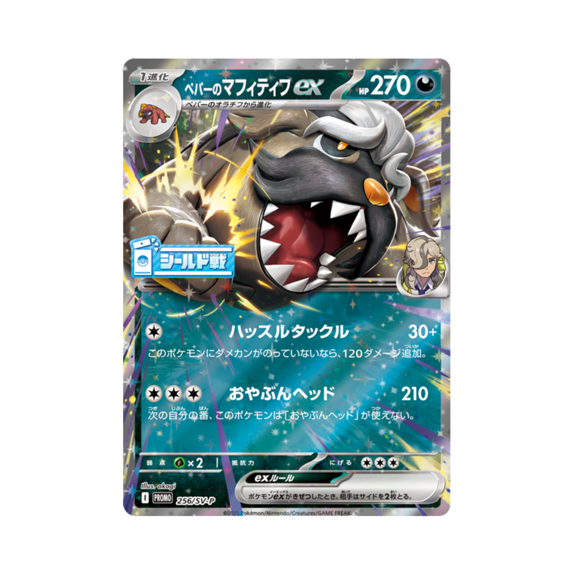 포켓몬 TCG 페퍼의 마피티프 ex P 스칼렛&바이올렛 프로모 카드 (일어판)(Pokemon TCG Arven's Mabosstiff ex P Scarlet & Violet Promos (Japanese Ver.)) - 1