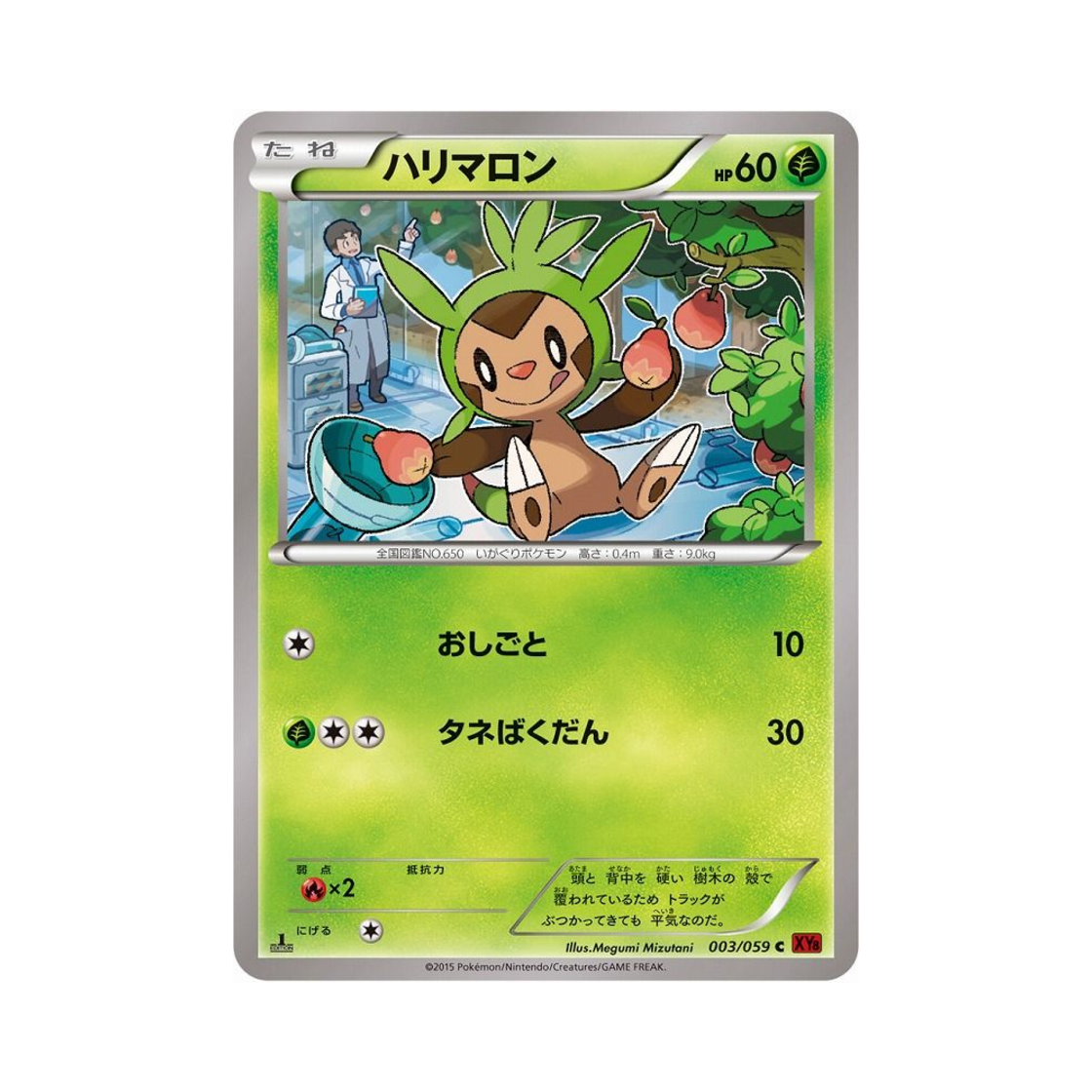 포켓몬 TCG 도치마론 C 붉은 섬광 퍼스트 에디션 (일어판)(Pokemon TCG Chespin C Red Flash 1st Edition (Japanese Ver.))