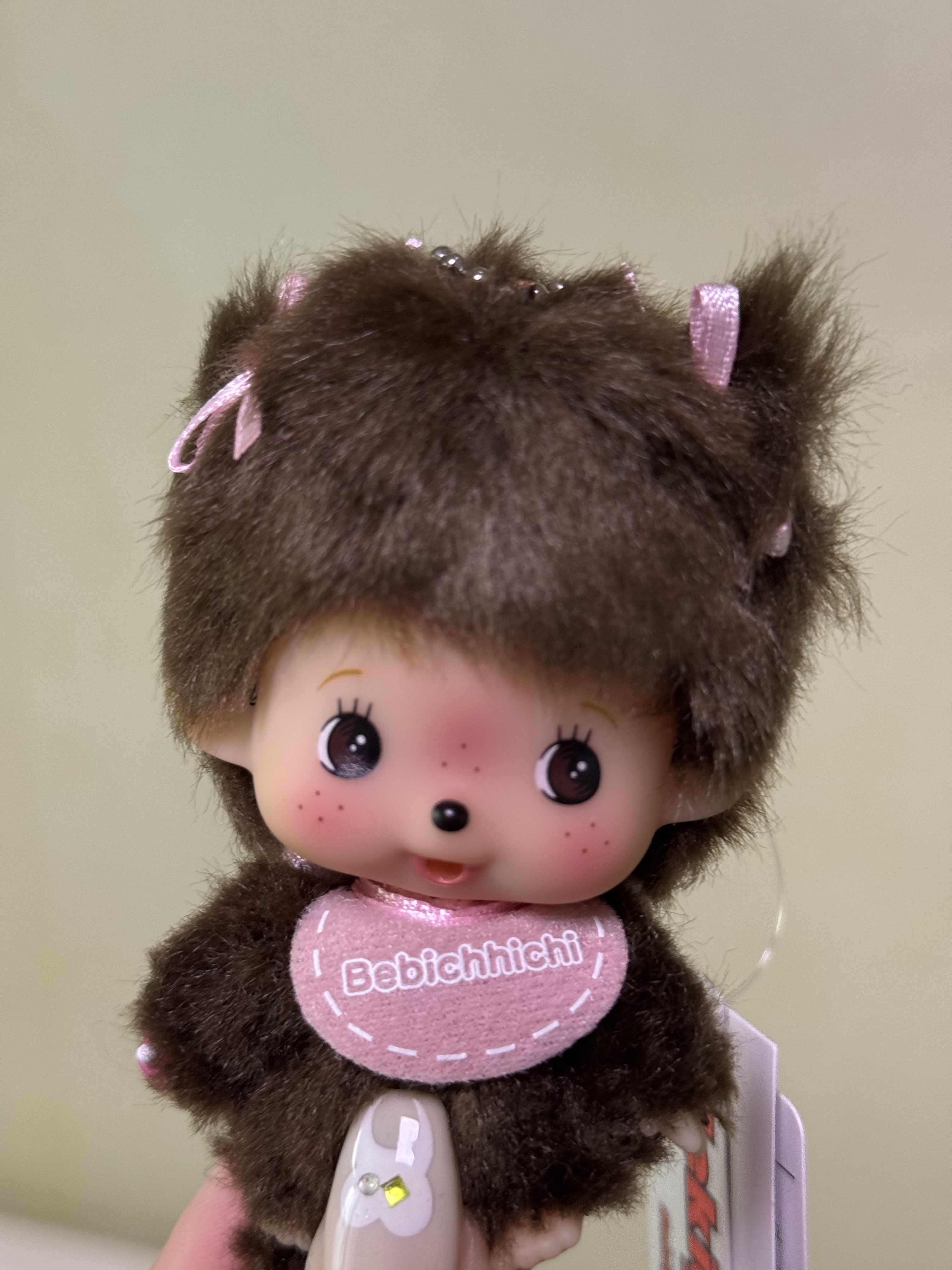Monchhichi big Head Bebichhichi SS Keychain Girl 착용 스타일