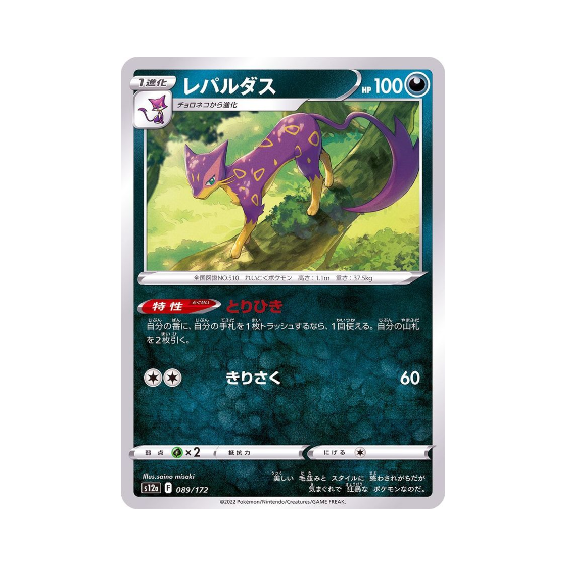 포켓몬 TCG 레파르다스 VSTAR 유니버스 (일어판)(Pokemon TCG Liepard VSTAR Universe Verse (Japanese Ver.))