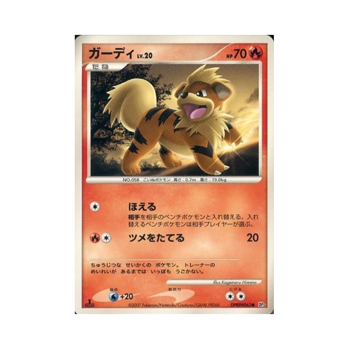 포켓몬 TCG 가디 C 샤이닝 다크니스 (일어판)(Pokemon TCG Growlithe C Shining Darkness (Japanese Ver.)) - 1