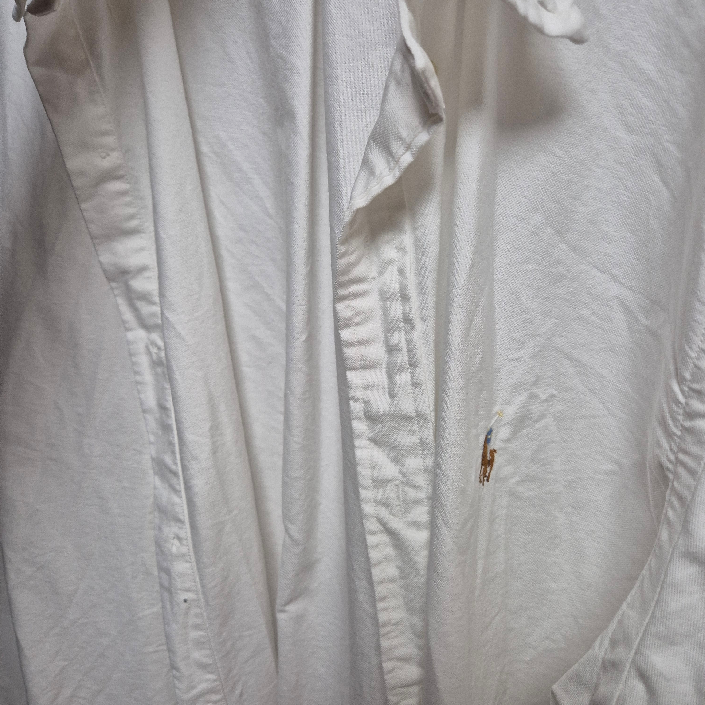 Polo Ralph Lauren Custom Fit Oxford Shirt White 착용 스타일