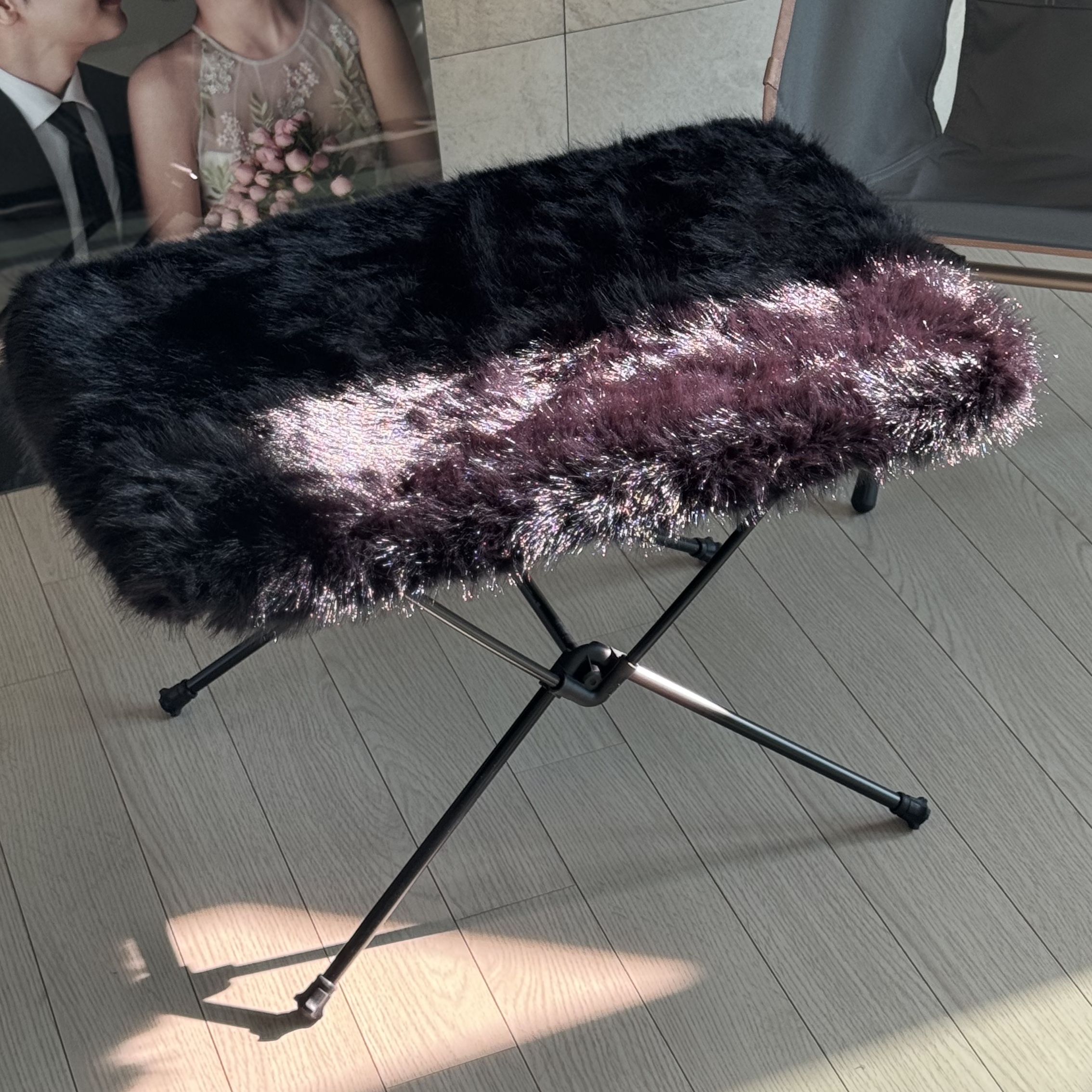 Helinox x Fragment x Pokemon INN Thunderbolt Project TBP Table Black (With Fur Cover) 착용 스타일