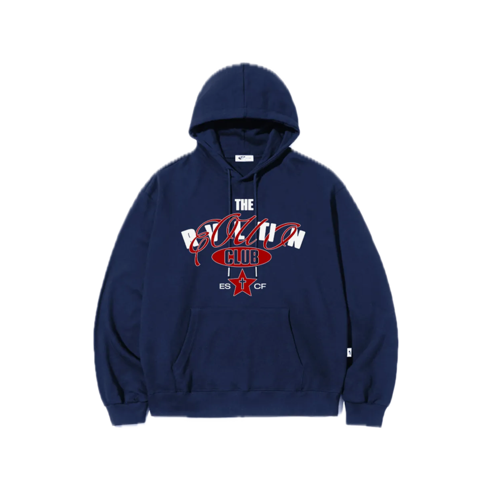 E252HD065DB Escapefrom Arch Revolution Print Hoodie Deep Blue