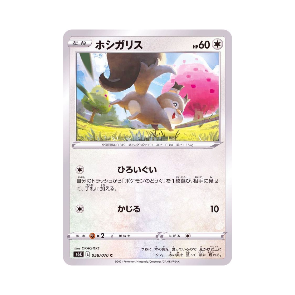 포켓몬 TCG 탐리스 C 칠흑의 가이스트 (일어판)(Pokemon TCG Skwovet C Jet Black Poltergeist (Japanese Ver.)) - 1