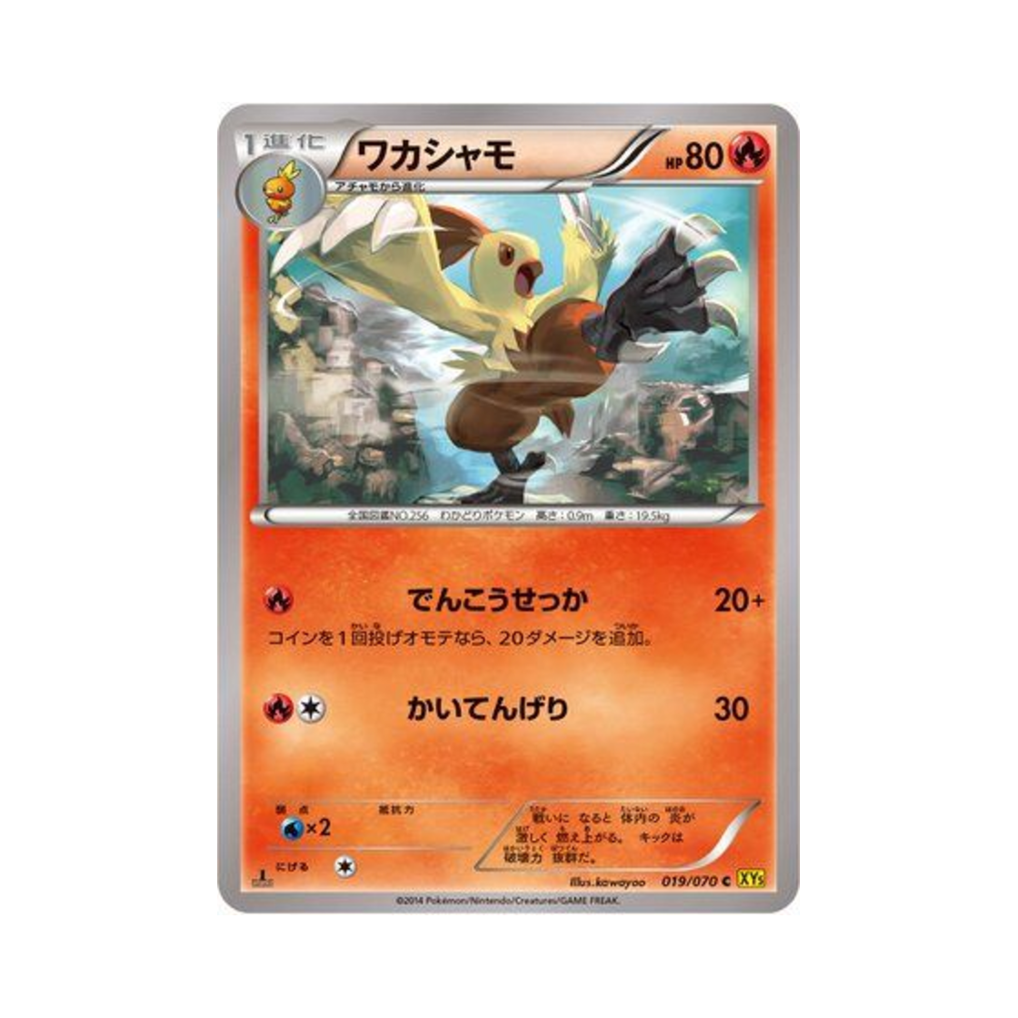 XY5G-019-070 Pokemon TCG Combusken C Gaia Volcano 1st Edition (Japanese Ver.)