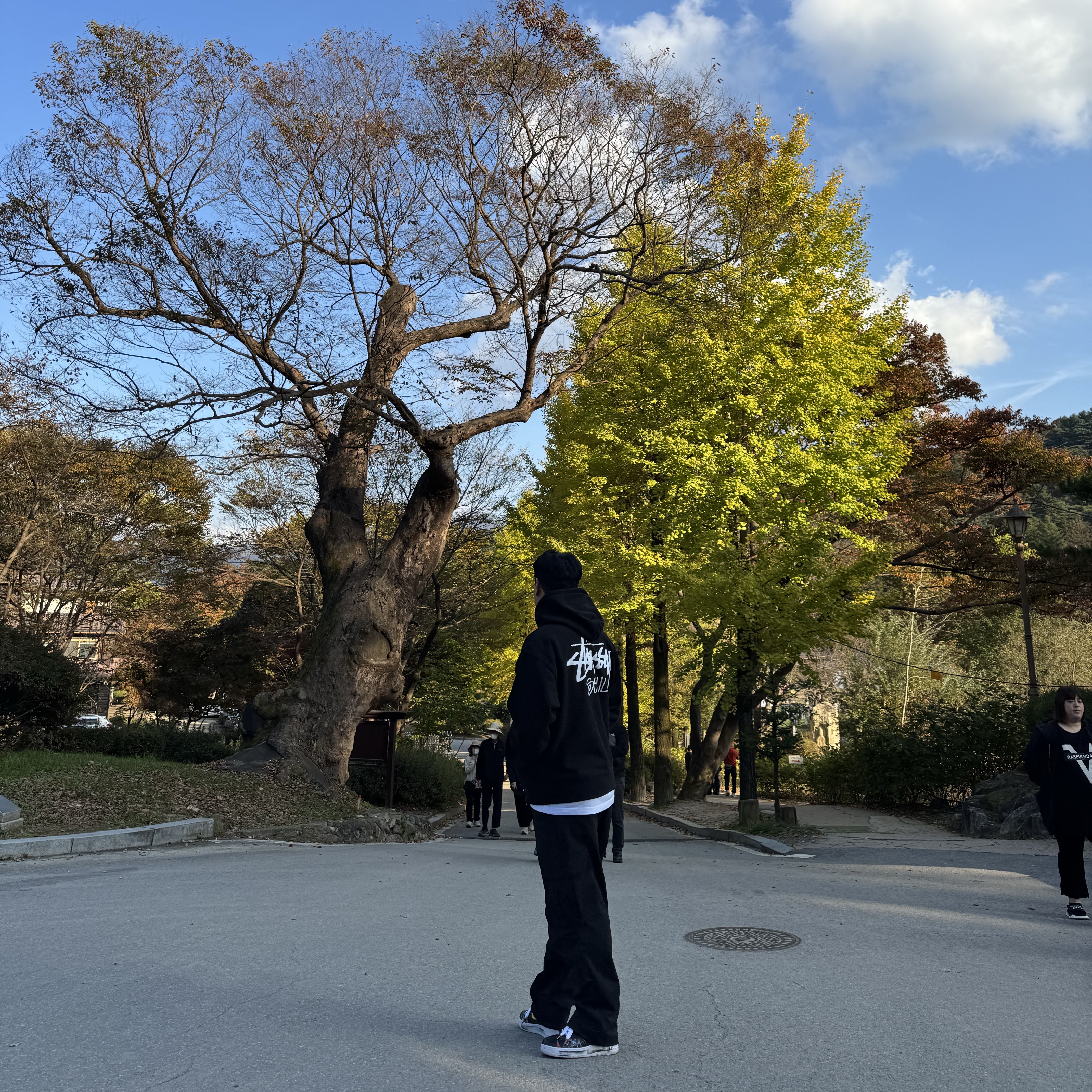 Stussy Stock Seoul Hood Black 착용 스타일 - 2