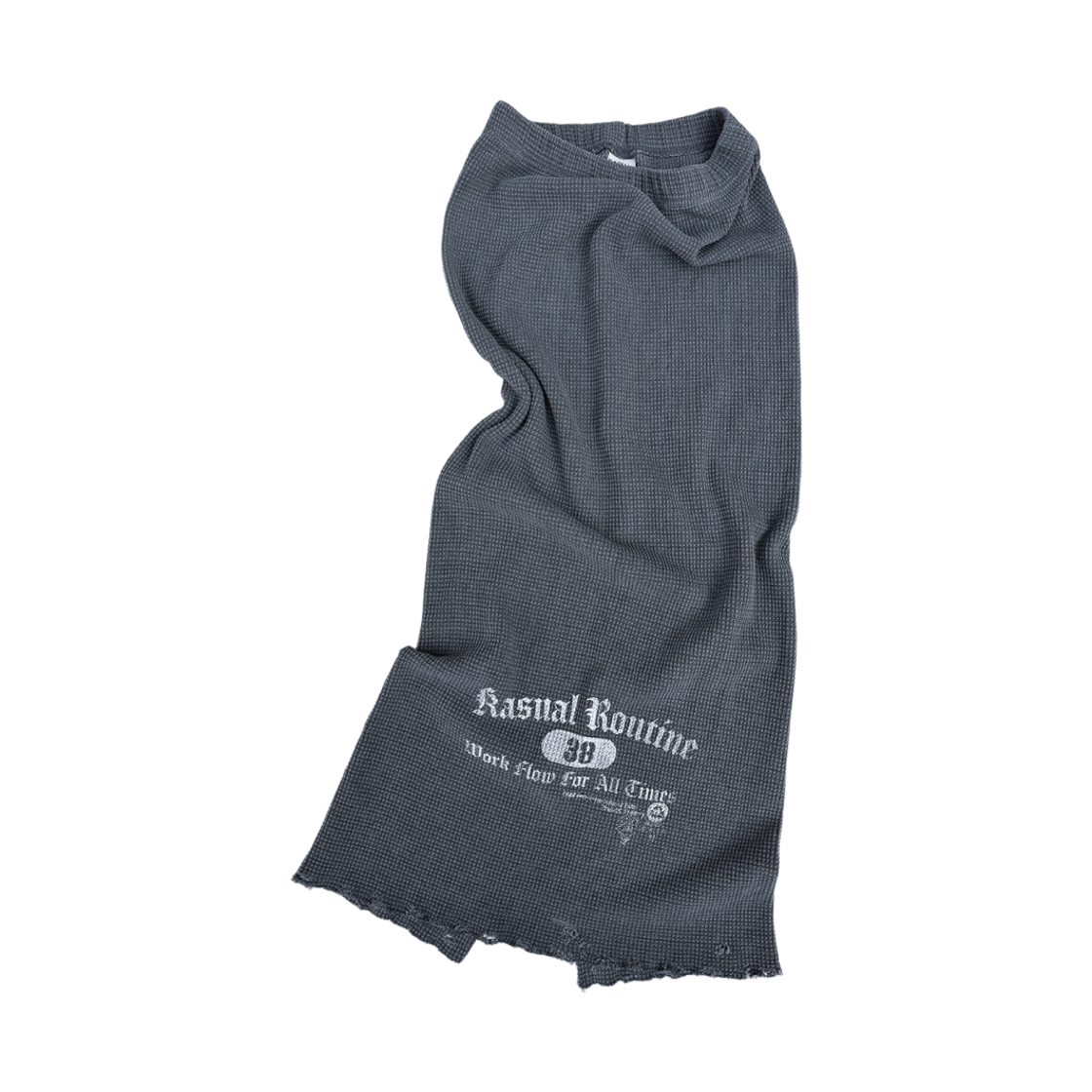 캐주얼 매뉴얼 피그먼트 헤비 와플 스커트 그레이(Kasual Manual Pigment Heavy Waffle Skirt Grey)