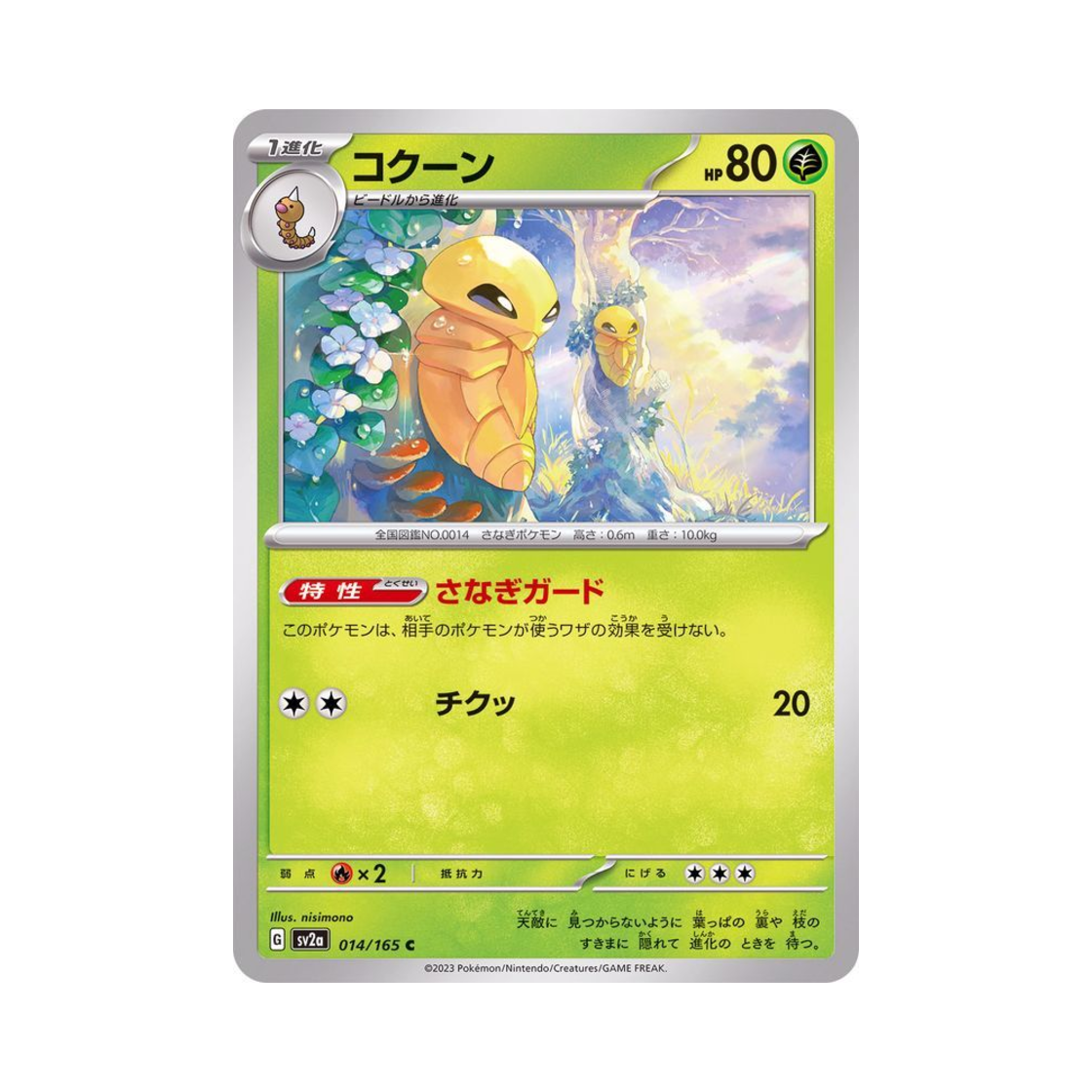 포켓몬 TCG 딱충이 C 포켓몬 카드 151 (일어판)(Pokemon TCG Kakuna C Pokemon Card 151 (Japanese Ver.)) - 1