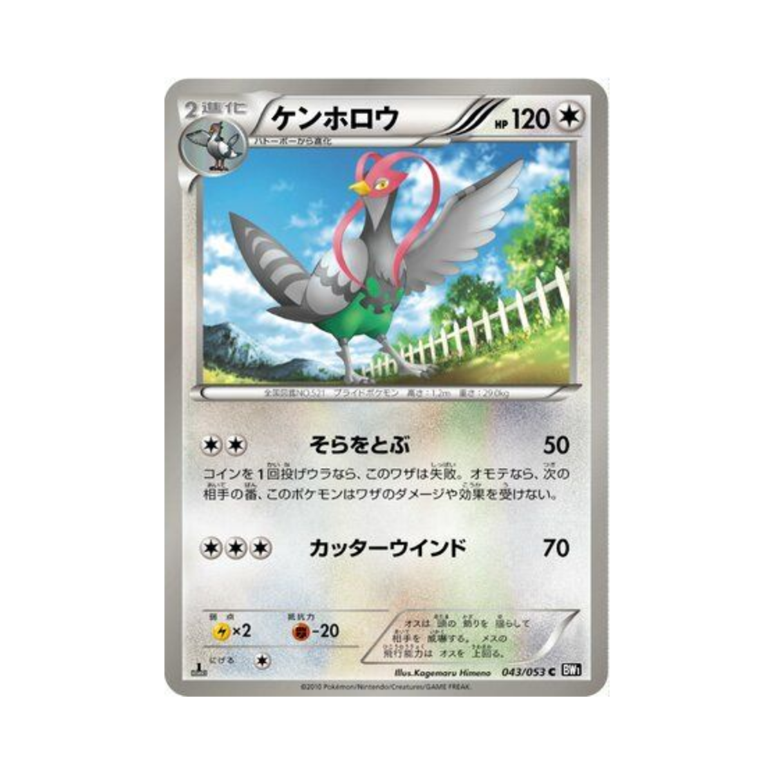 포켓몬 TCG 켄호로우 C 블랙 컬렉션 퍼스트 에디션 (일어판)(Pokemon TCG Unfezant C Black Collection 1st Edition (Japanese Ver.)) - 1
