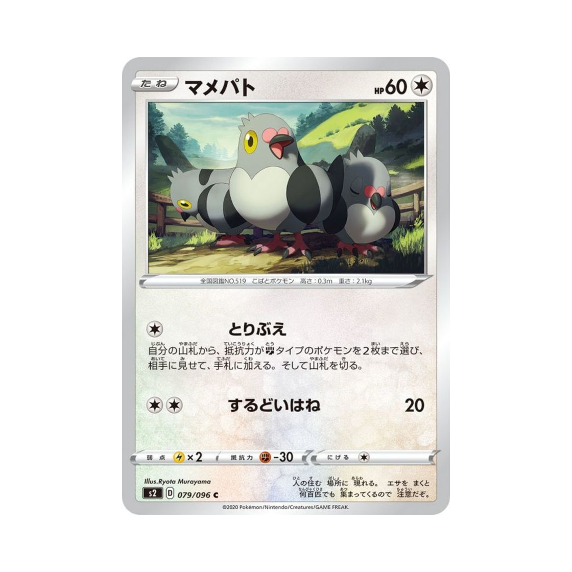 포켓몬 TCG 콩둘기 C 반역크래시 (일어판)(Pokemon TCG Pidove C Rebellious Clash (Japanese Ver.)) - 1