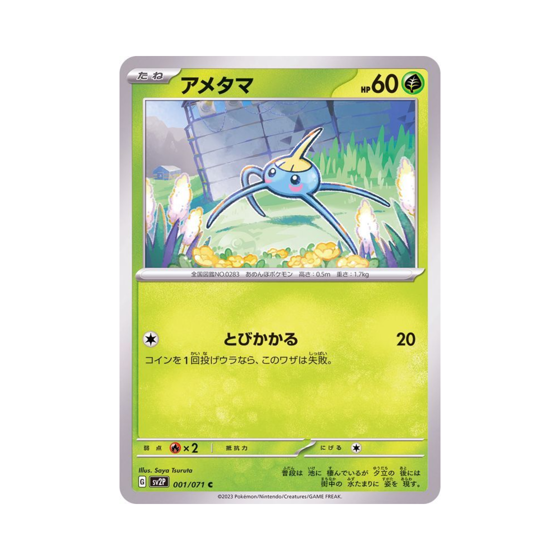 포켓몬 TCG 비구술 C 스노해저드 (일어판)(Pokemon TCG Surskit C Snow Hazard (Japanese Ver.)) - 1