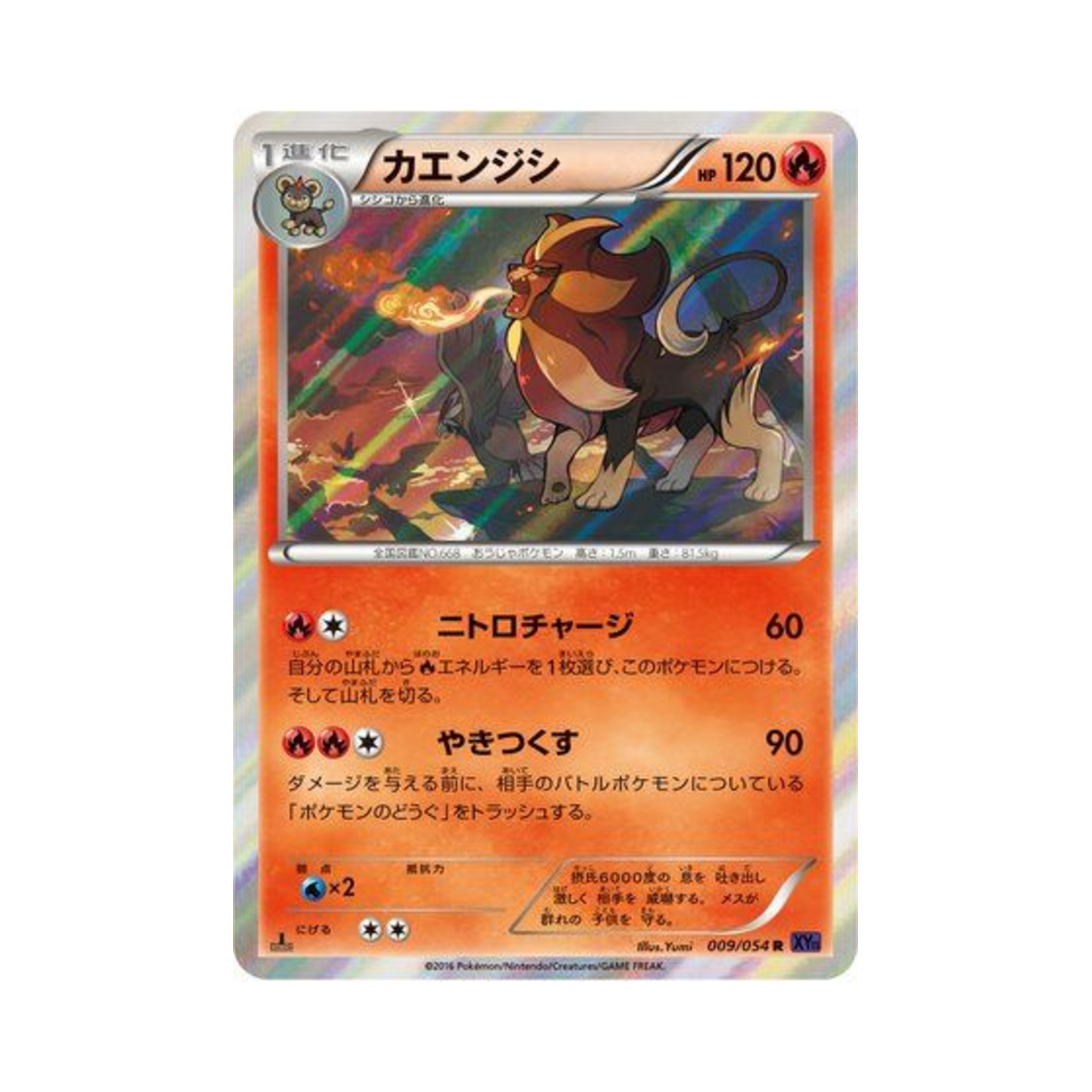 포켓몬 TCG 화염레오 R 타오르는 투사 퍼스트 에디션 (일어판)(Pokemon TCG Pyroar R Fever Burst Fighter 1st Edition (Japanese Ver.))