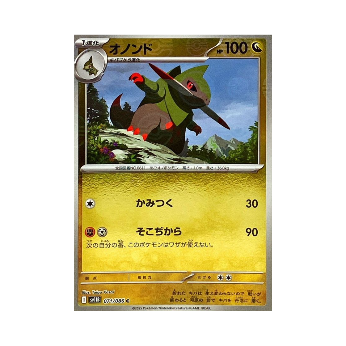 포켓몬 TCG 액슨도 C 몬스터볼 미러 블랙 볼트 (일어판)(Pokemon TCG Fraxure C Monsterball Mirror Black Bolt (Japanese Ver.))