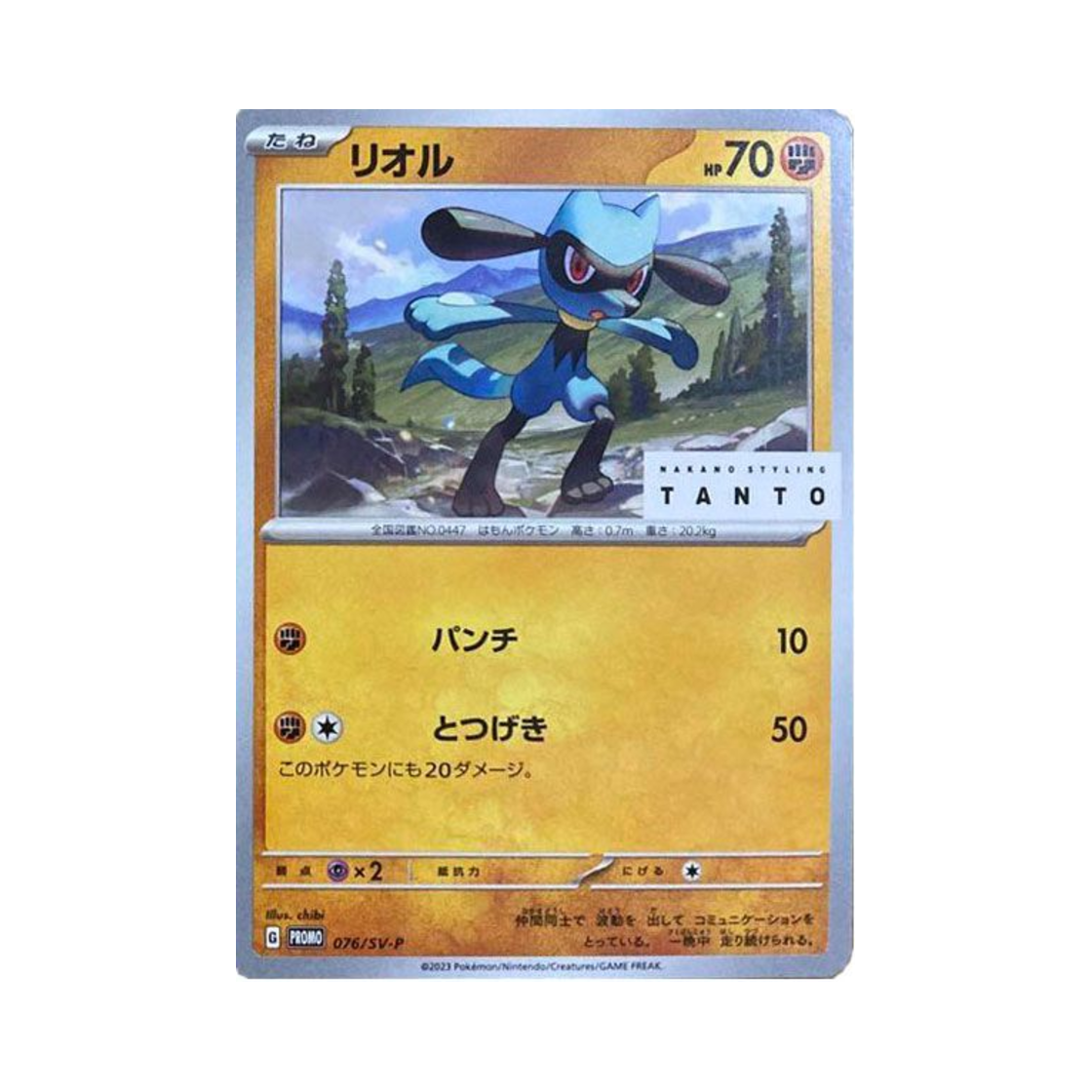 PROMO076-SV-P Pokemon TCG Riolu P Scarlet & Violet Promos (Japanese Ver.)