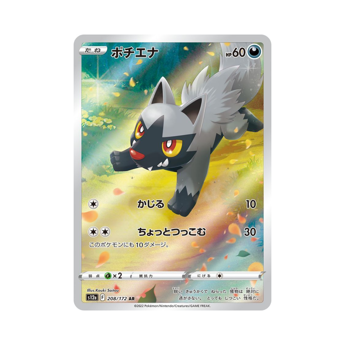 S12A208-172 Pokemon TCG Poochyena AR VSTAR Universe Verse (Japanese Ver.)