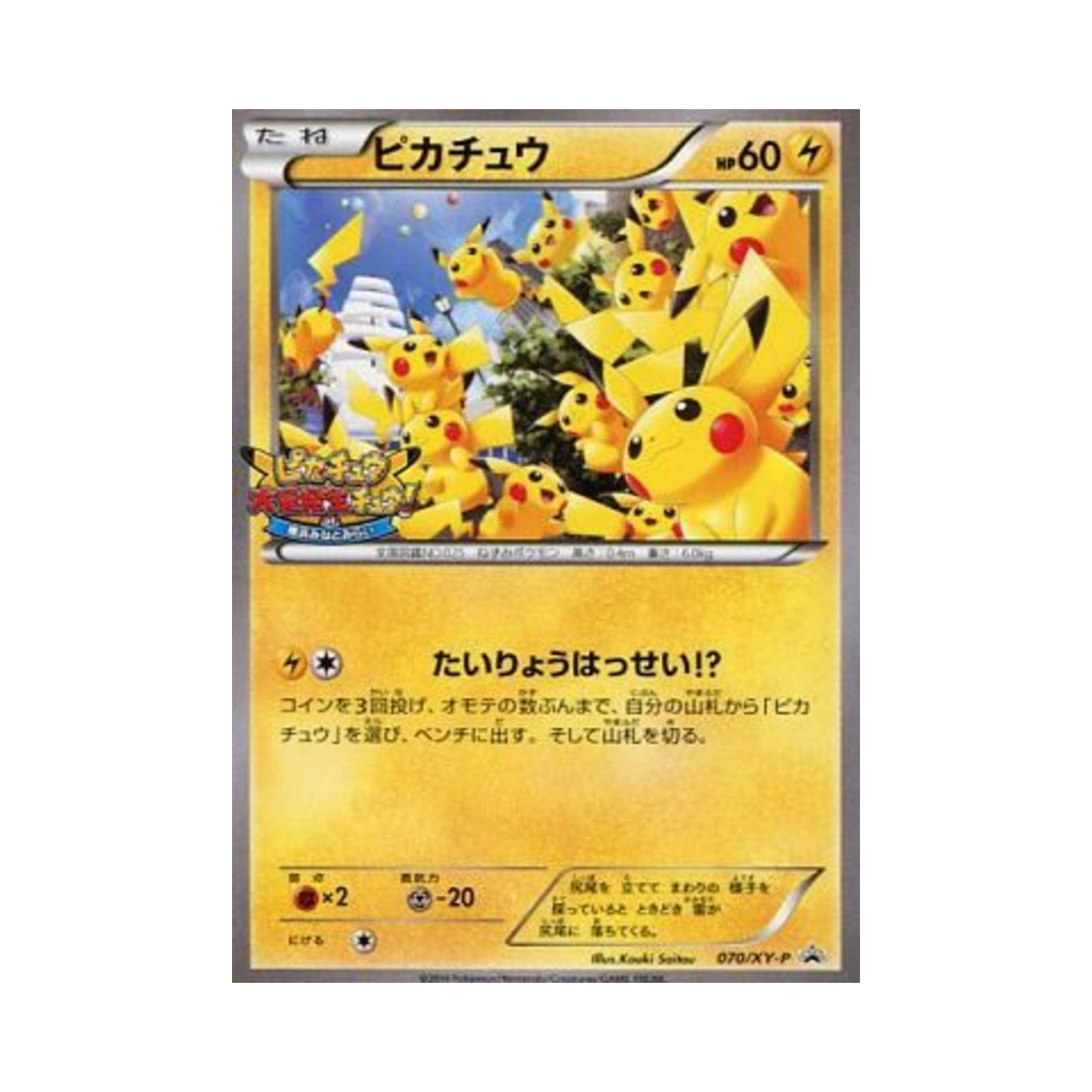 PROMO070-XY-P Pokemon TCG Pikachu P XY Promos (Japanese Ver.)