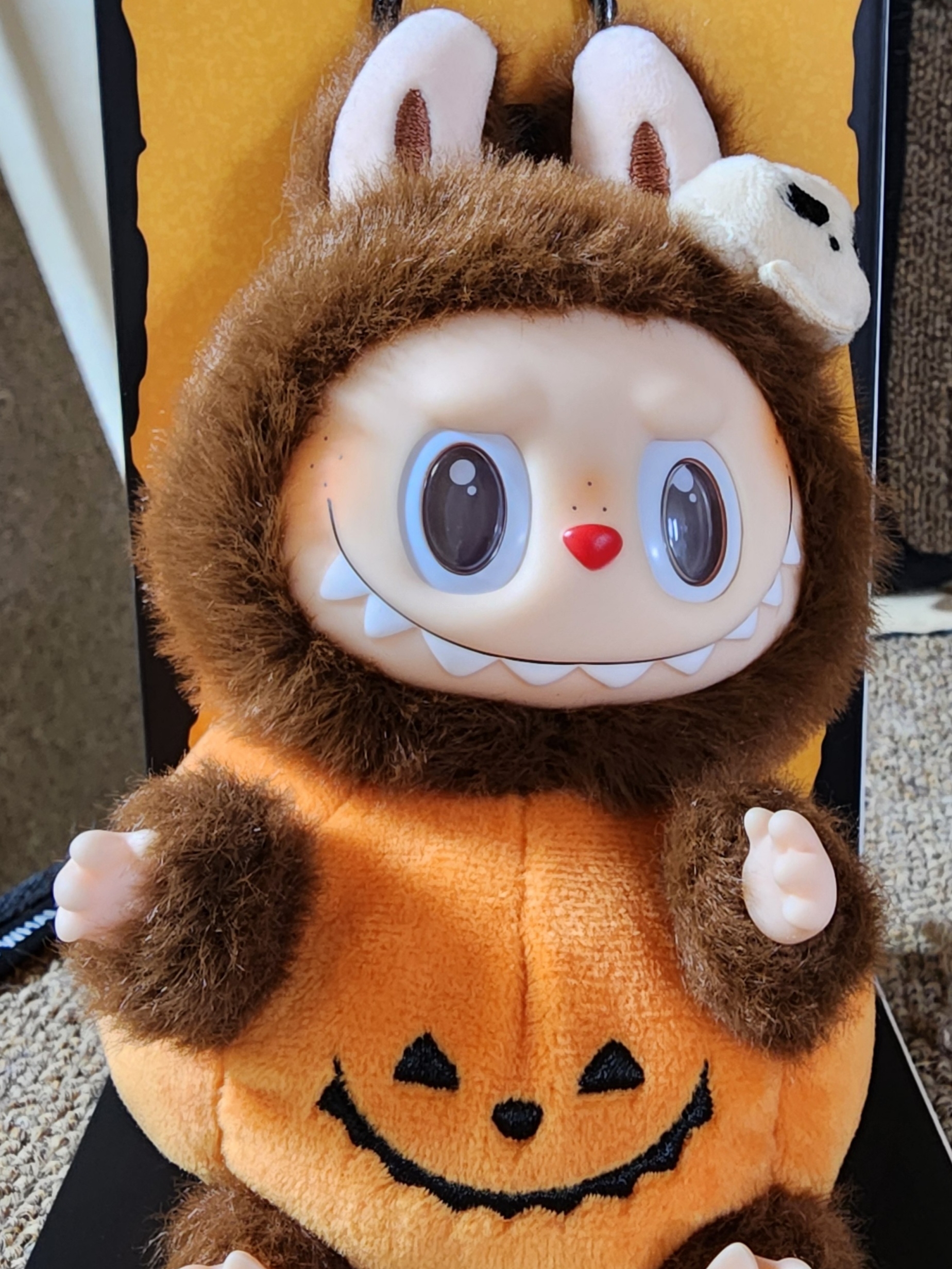 Pop Mart Labubu Halloween Party Series Pumpkin Toy Keyring 착용 스타일 - 2